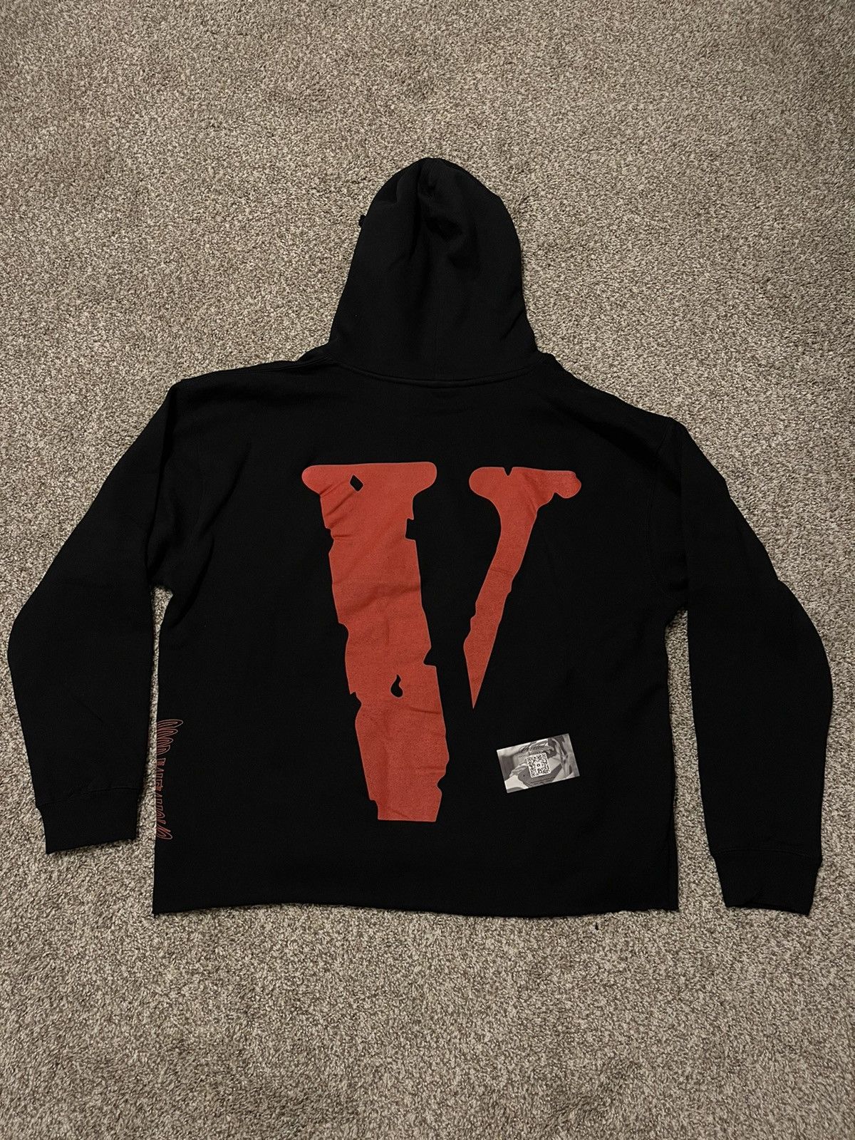 Vlone Vlone XO NAV Bad Habits Good Intentions Black/Red Hoodie XL | Grailed