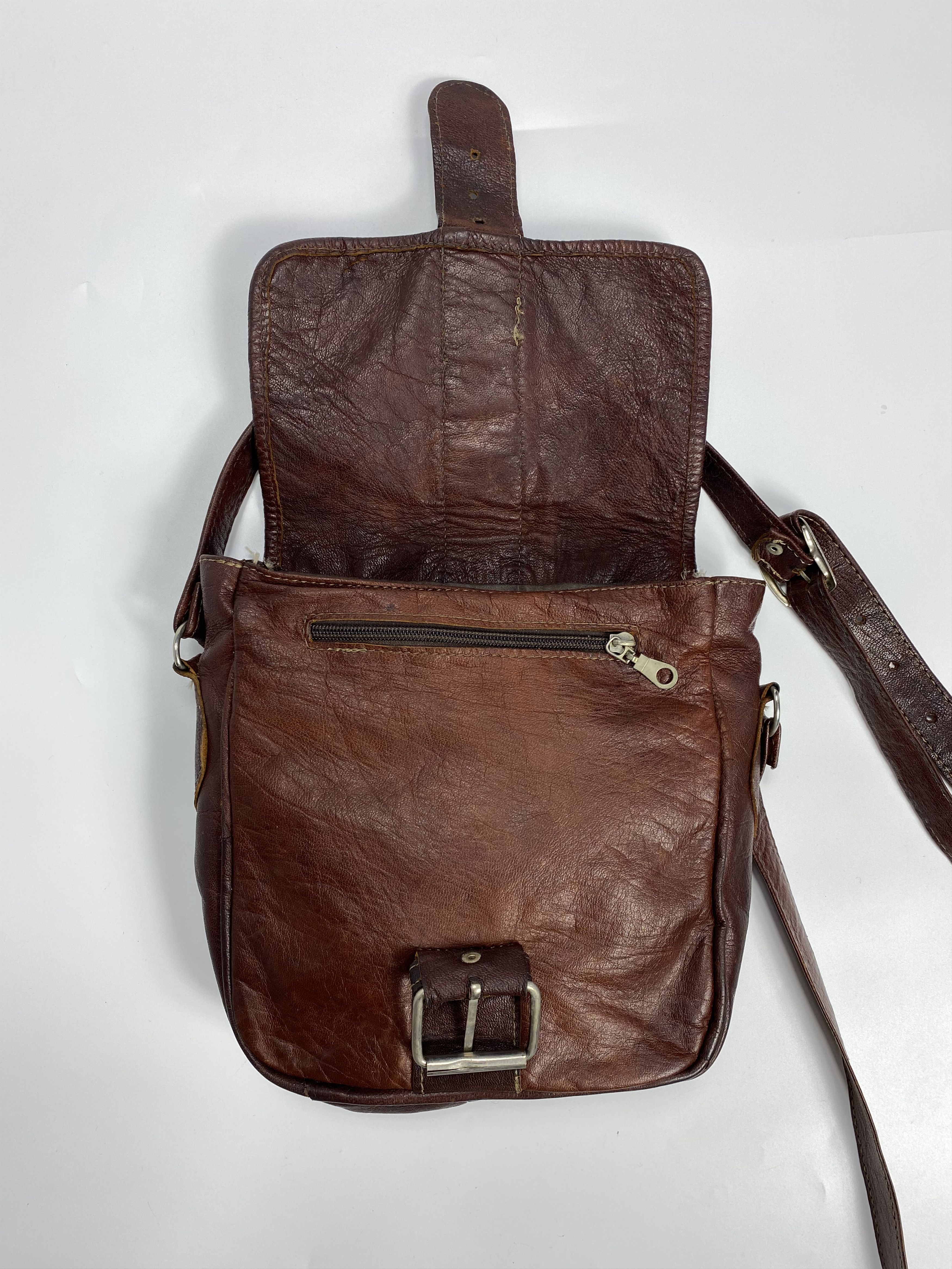 Cowboy Equipment × Genuine Leather × Vintage Unbranded 80s-90s Vintage Leather Shoulder Crossbody Bag Size ONE SIZE - 6 Thumbnail