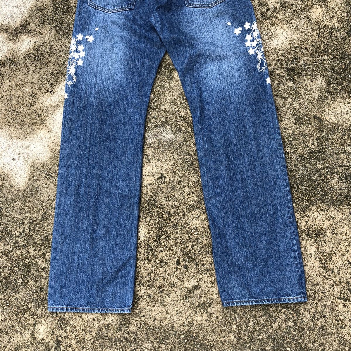 Japanese Brand × Vintage 🔥Sick🔥🇯🇵Unbrand Motive Embroidery Koi Sukajan Styles Jeans Size US 32 / EU 48 - 6 Thumbnail