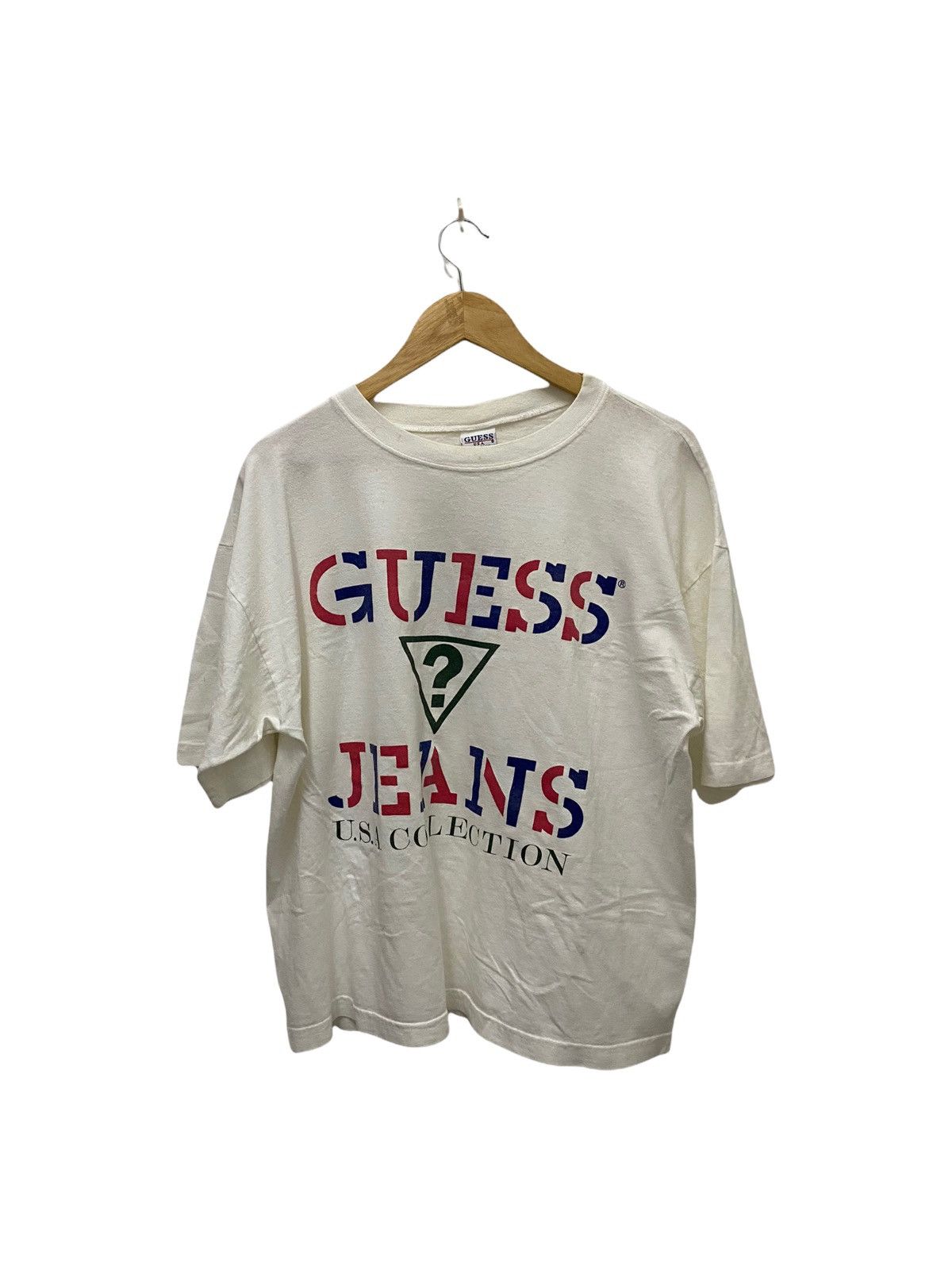 Guess × Vintage Vintage Oversize Guess Tee Shirt Size US L / EU 52-54 / 3 - 1 Thumbnail