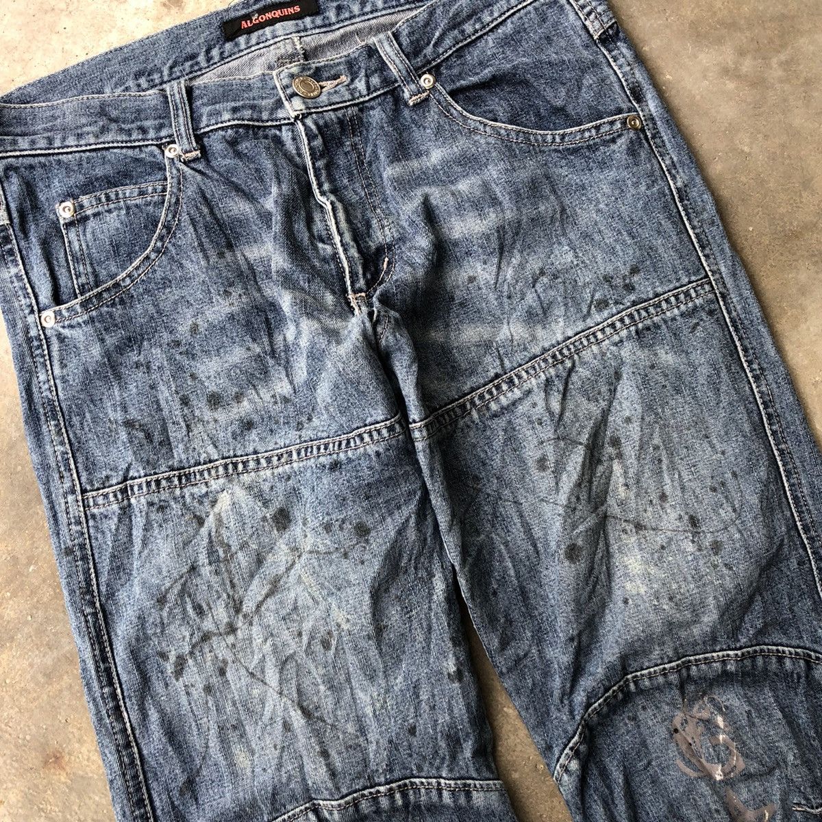 Designer × Japanese Brand 🔥Thrash🔥🇯🇵Algonquins Dead Chaos Paint Hysteric Design Jeans Size US 30 / EU 46 - 7 Thumbnail
