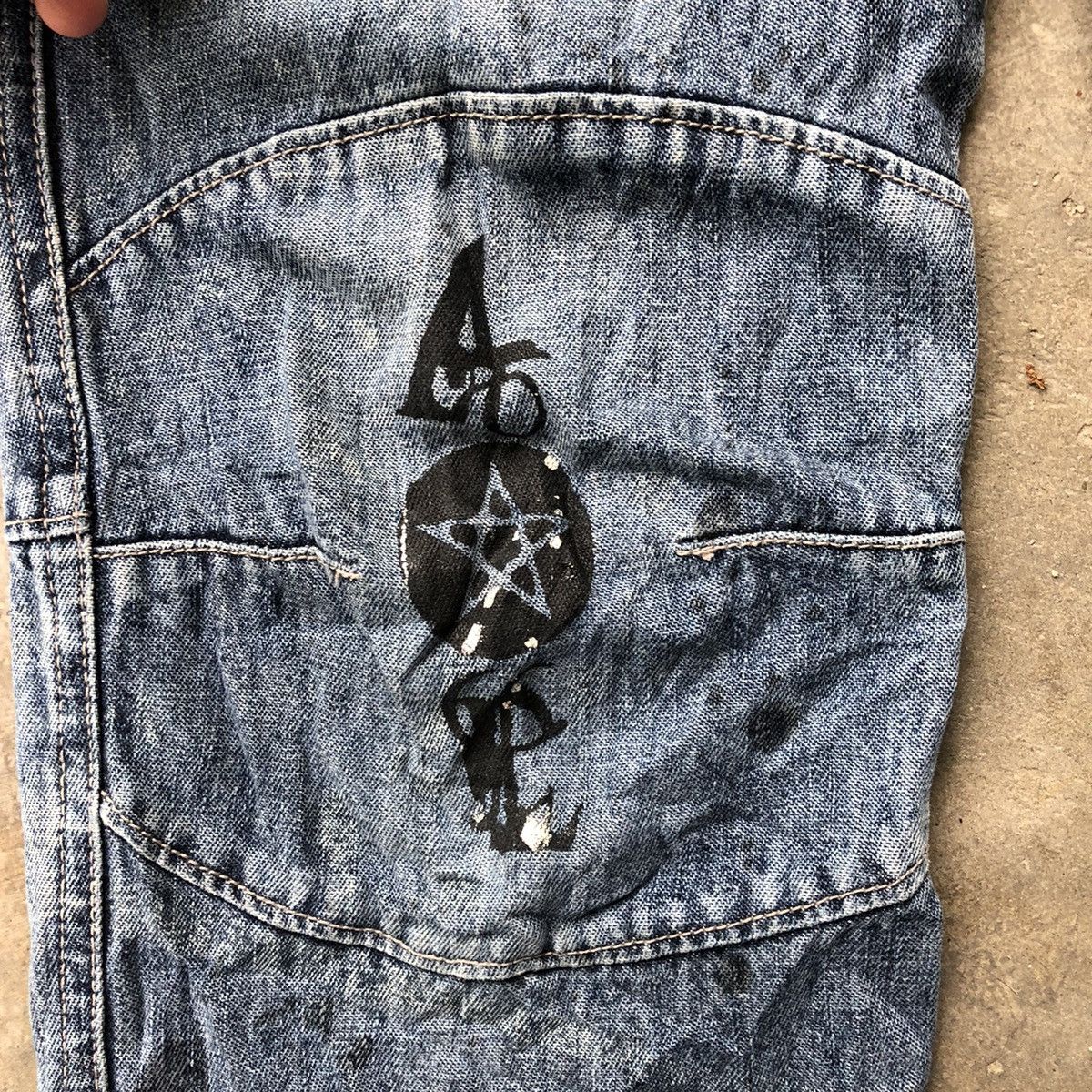 Designer × Japanese Brand 🔥Thrash🔥🇯🇵Algonquins Dead Chaos Paint Hysteric Design Jeans Size US 30 / EU 46 - 9 Thumbnail