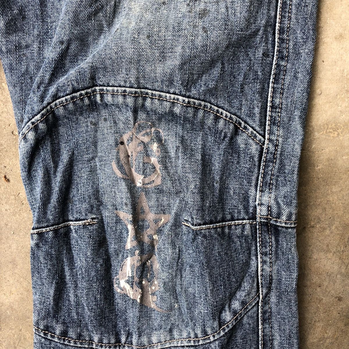 Designer × Japanese Brand 🔥Thrash🔥🇯🇵Algonquins Dead Chaos Paint Hysteric Design Jeans Size US 30 / EU 46 - 10 Thumbnail