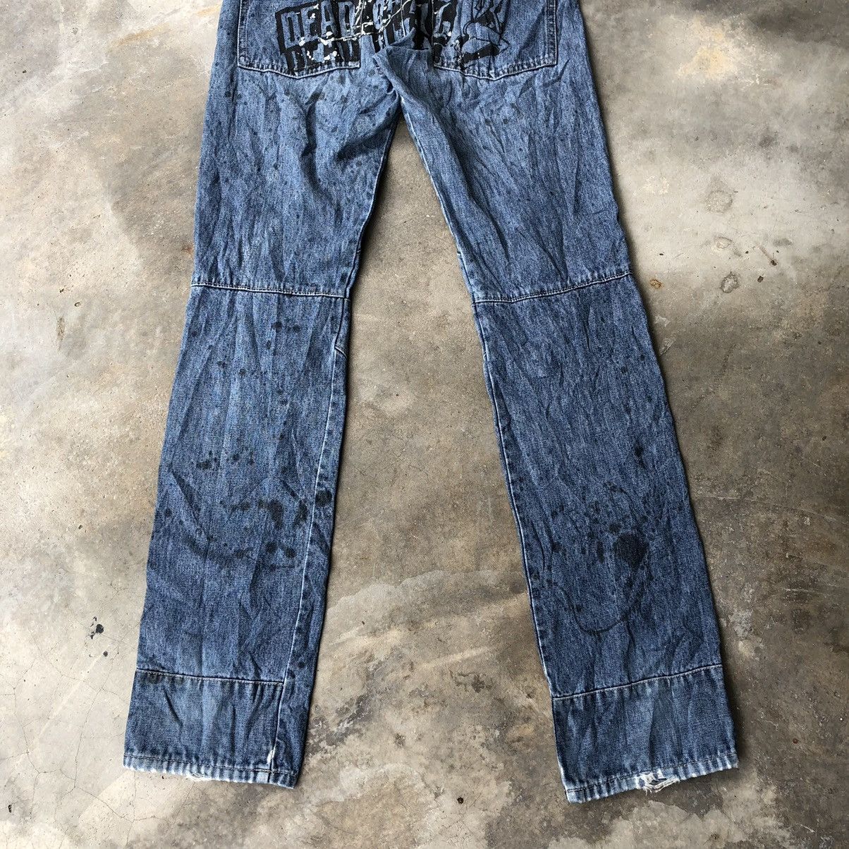 Designer × Japanese Brand 🔥Thrash🔥🇯🇵Algonquins Dead Chaos Paint Hysteric Design Jeans Size US 30 / EU 46 - 6 Thumbnail