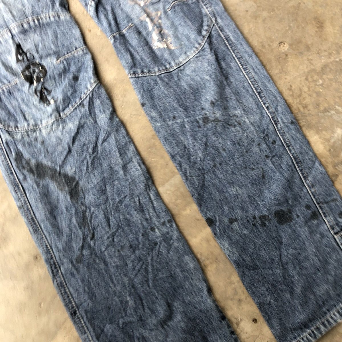 Designer × Japanese Brand 🔥Thrash🔥🇯🇵Algonquins Dead Chaos Paint Hysteric Design Jeans Size US 30 / EU 46 - 8 Thumbnail