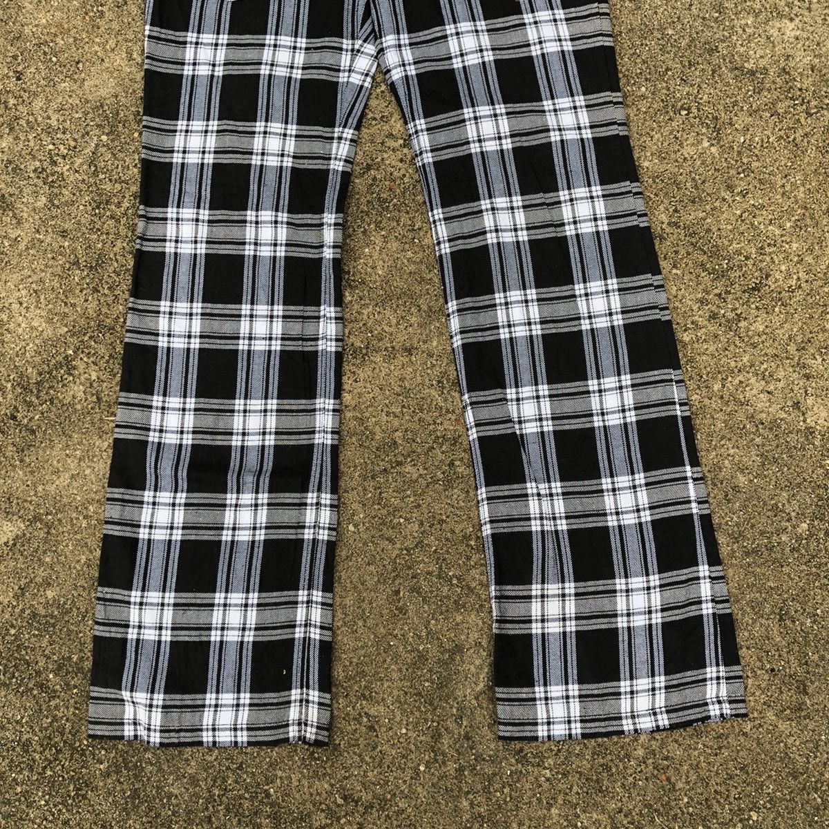 Designer × Japanese Brand × Vintage 🔥Sick🔥Tom's Worker Checkerd Black Tartan Punk Styles Pants Size 32" / US 10 / IT 46 - 3 Thumbnail