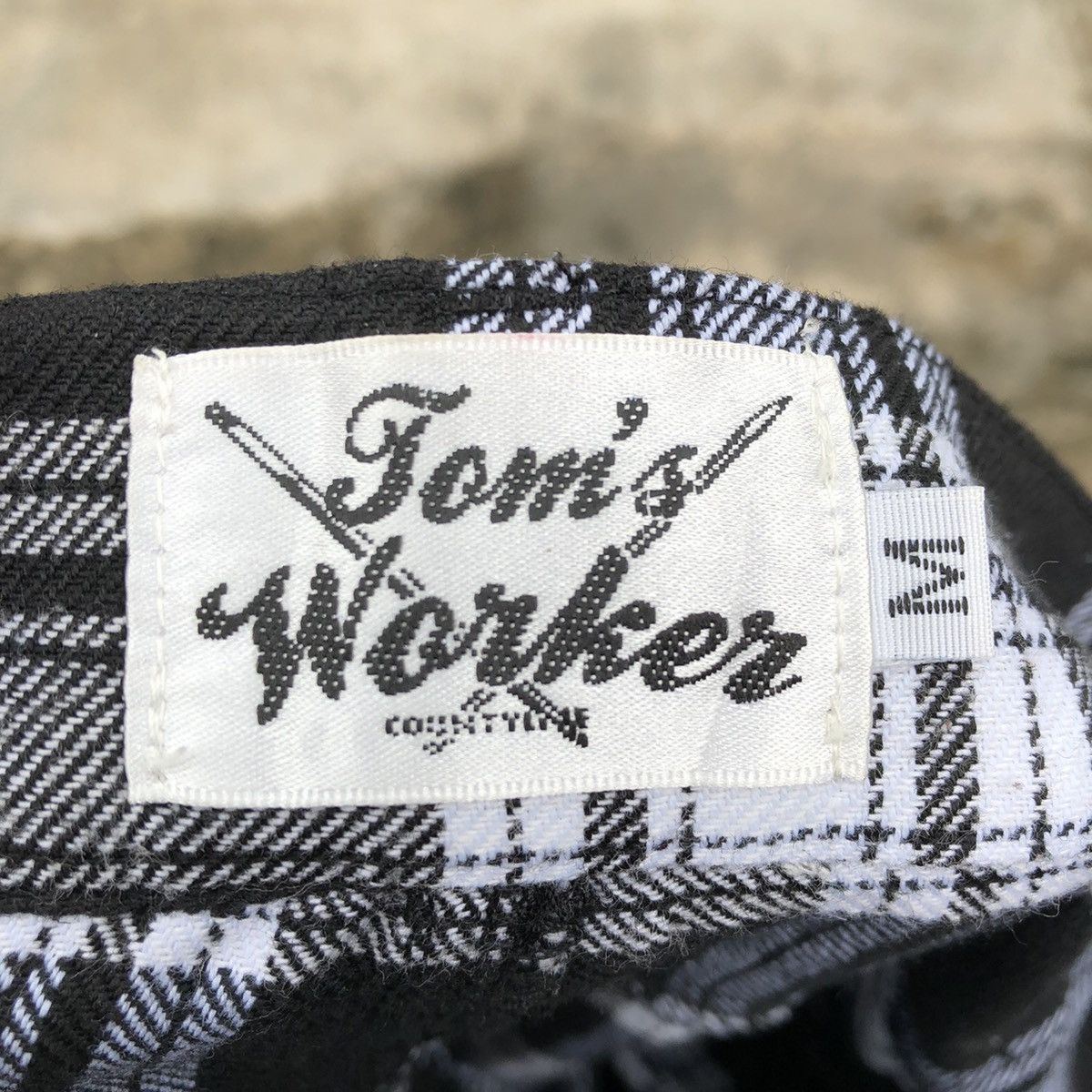Designer × Japanese Brand × Vintage 🔥Sick🔥Tom's Worker Checkerd Black Tartan Punk Styles Pants Size 32" / US 10 / IT 46 - 14 Thumbnail