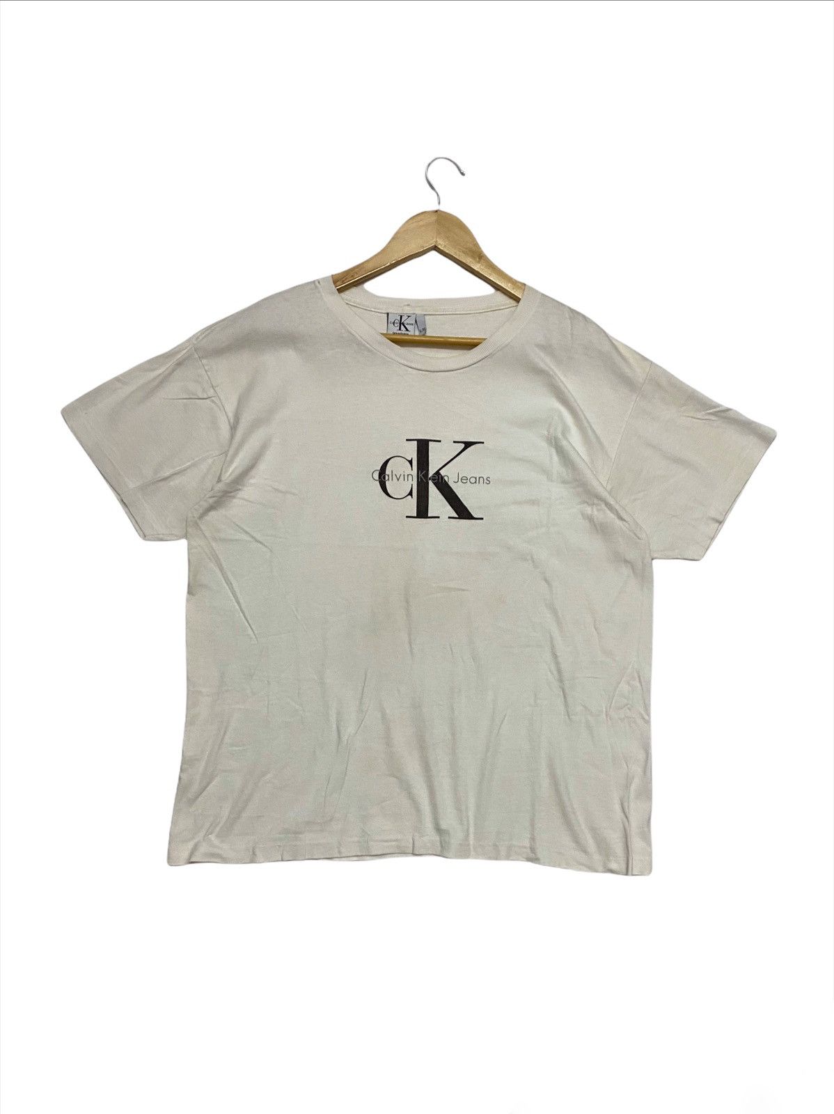 Calvin Klein Rare Vintage Calvin Klien Big Logo Shirt Made In USA Size US L / EU 52-54 / 3 - 1 Thumbnail