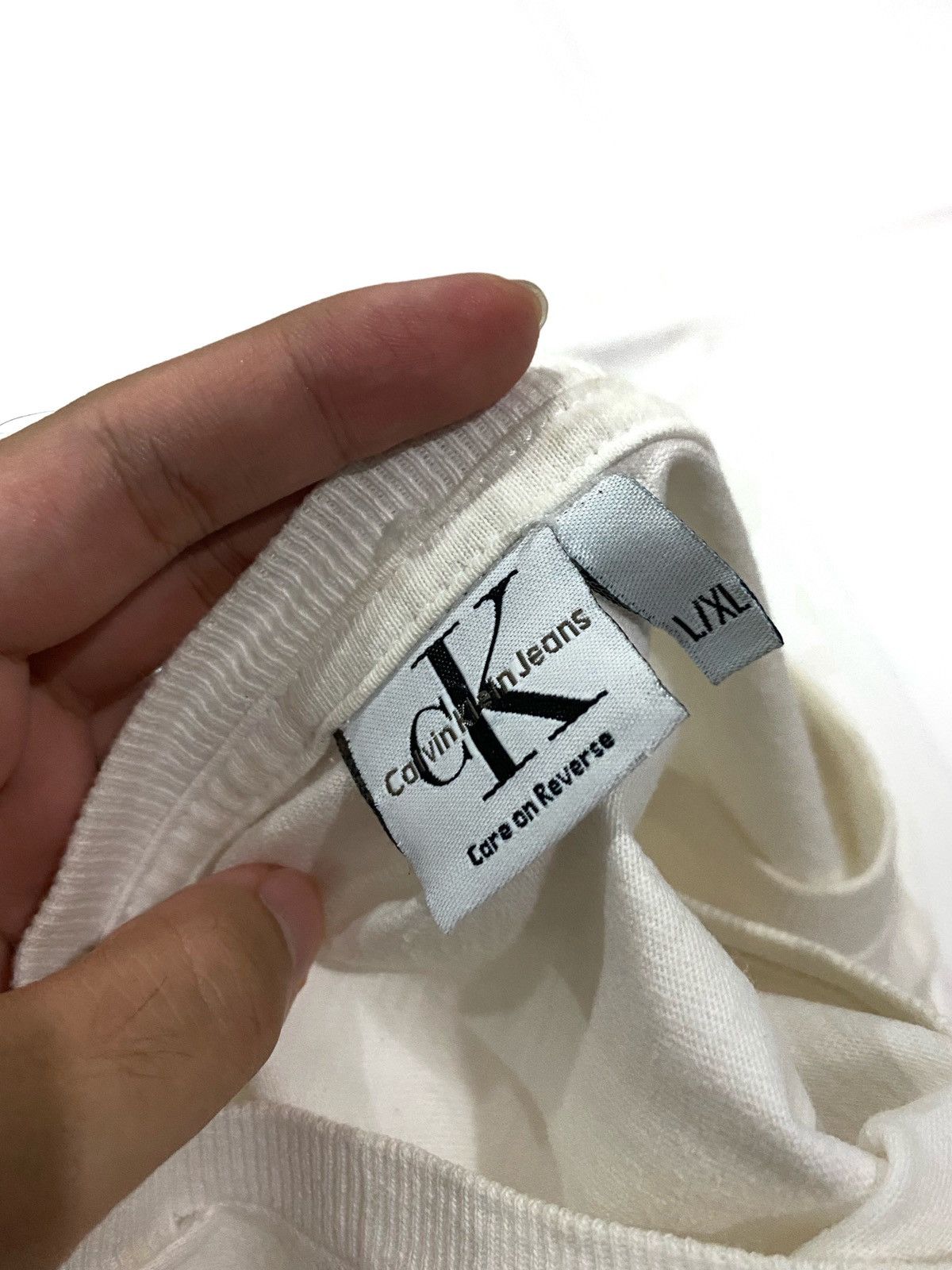 Calvin Klein Rare Vintage Calvin Klien Big Logo Shirt Made In USA Size US L / EU 52-54 / 3 - 7 Thumbnail