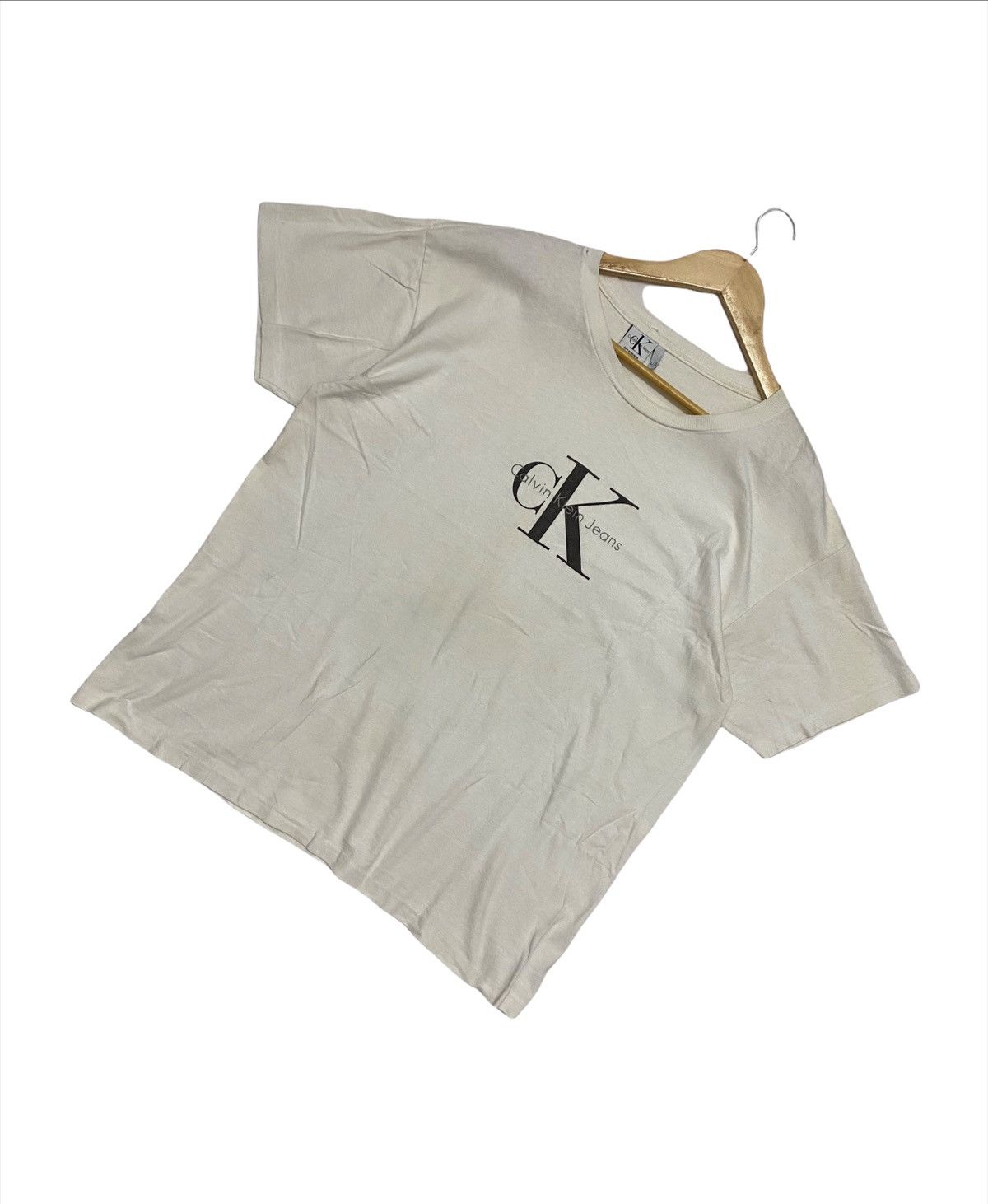 Calvin Klein Rare Vintage Calvin Klien Big Logo Shirt Made In USA Size US L / EU 52-54 / 3 - 2 Thumbnail