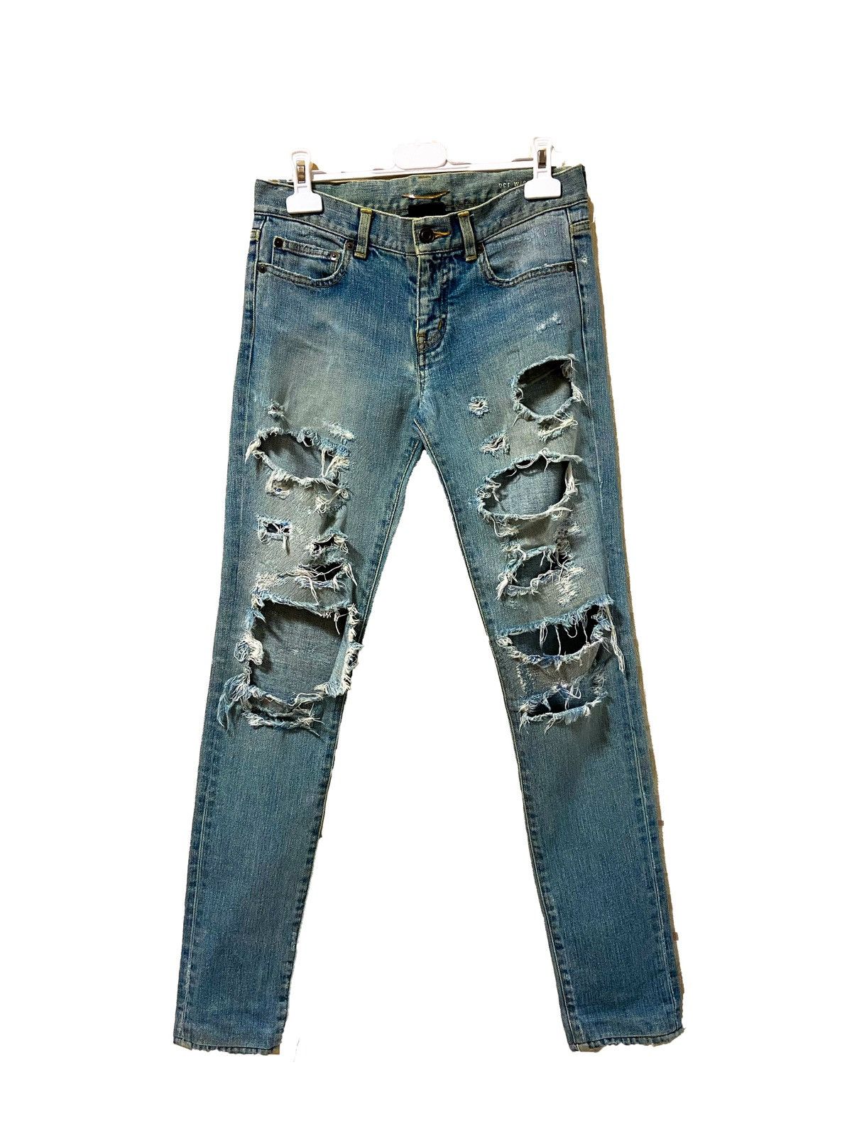 Saint Laurent Paris ICON! Saint Laurent Paris Crash denim jeans by Hedi ...