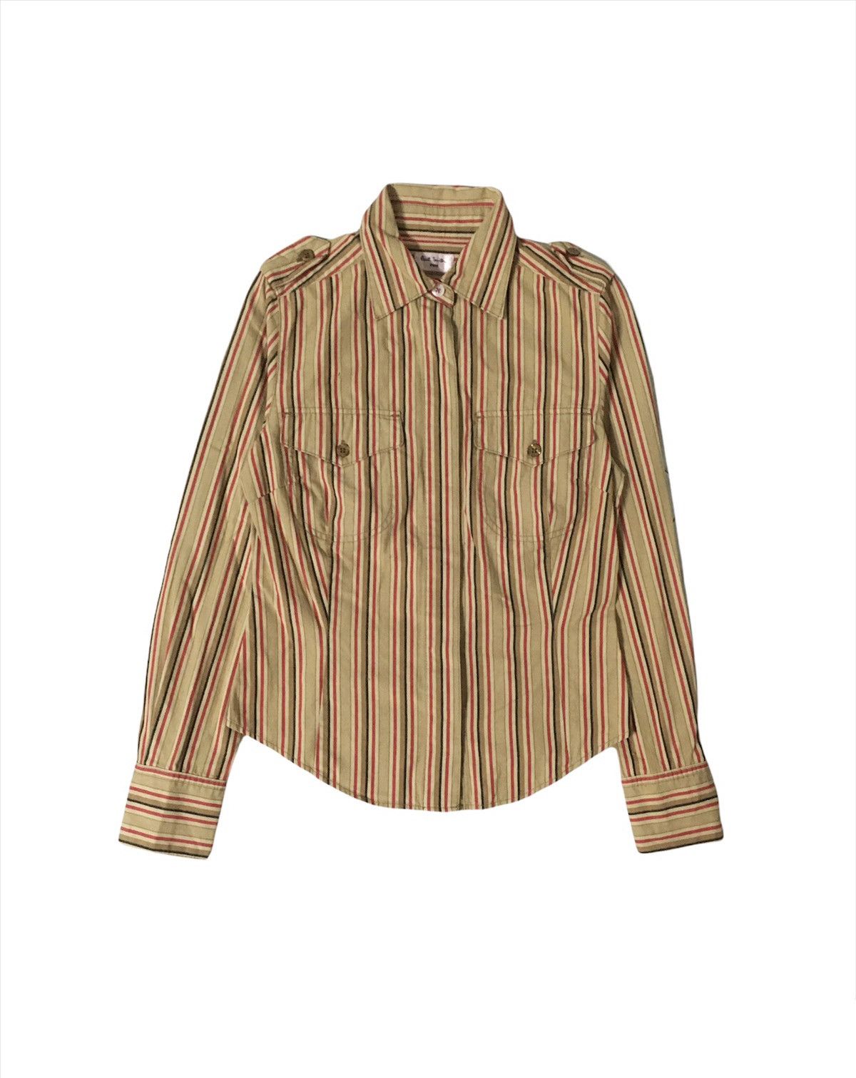 Image of Paul Smith Pink Long Sleeve Cotton Button Shirts in Brown, Women's (Size XS)