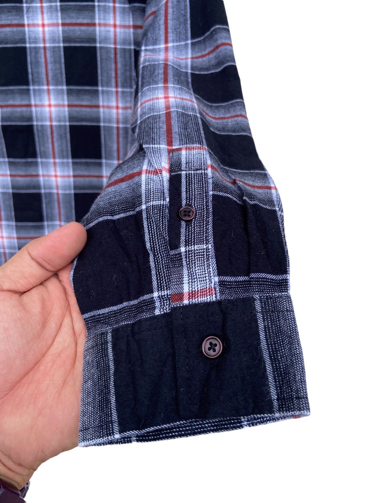Japanese Brand Lui’s Shadow Plaid Flanel Size US L / EU 52-54 / 3 - 6 Thumbnail