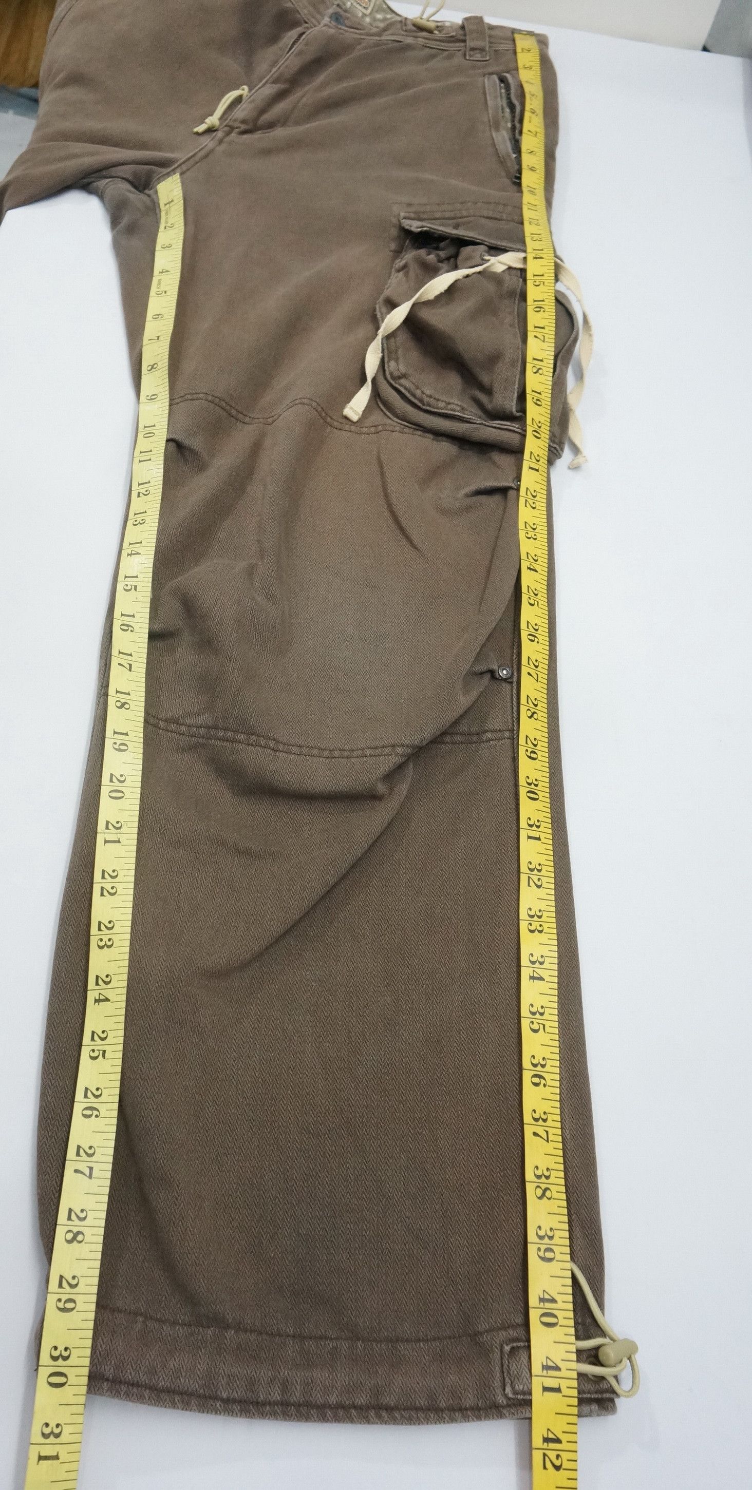 Japanese Brand 🔥 SUNNY CLOUD Vintage Herringbone Faded Brown Cargo Pants Size US 30 / EU 46 - 17 Thumbnail