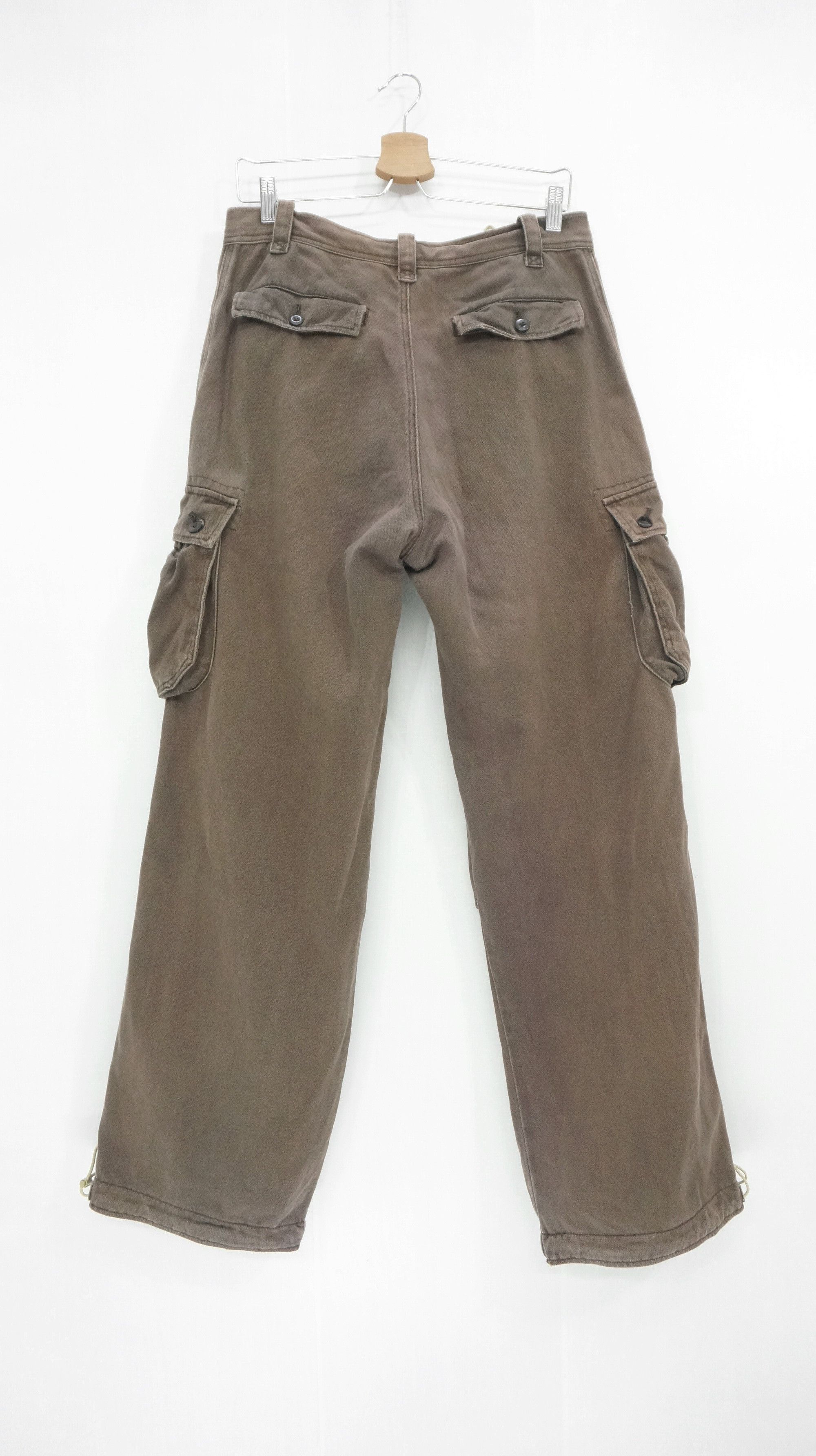 Japanese Brand 🔥 SUNNY CLOUD Vintage Herringbone Faded Brown Cargo Pants Size US 30 / EU 46 - 4 Thumbnail