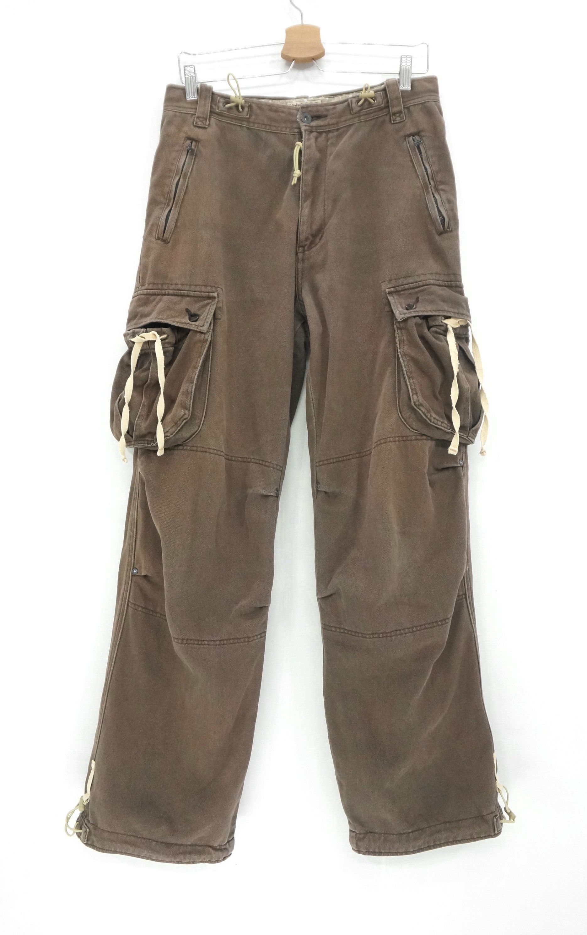 Japanese Brand 🔥 SUNNY CLOUD Vintage Herringbone Faded Brown Cargo Pants Size US 30 / EU 46 - 1 Thumbnail