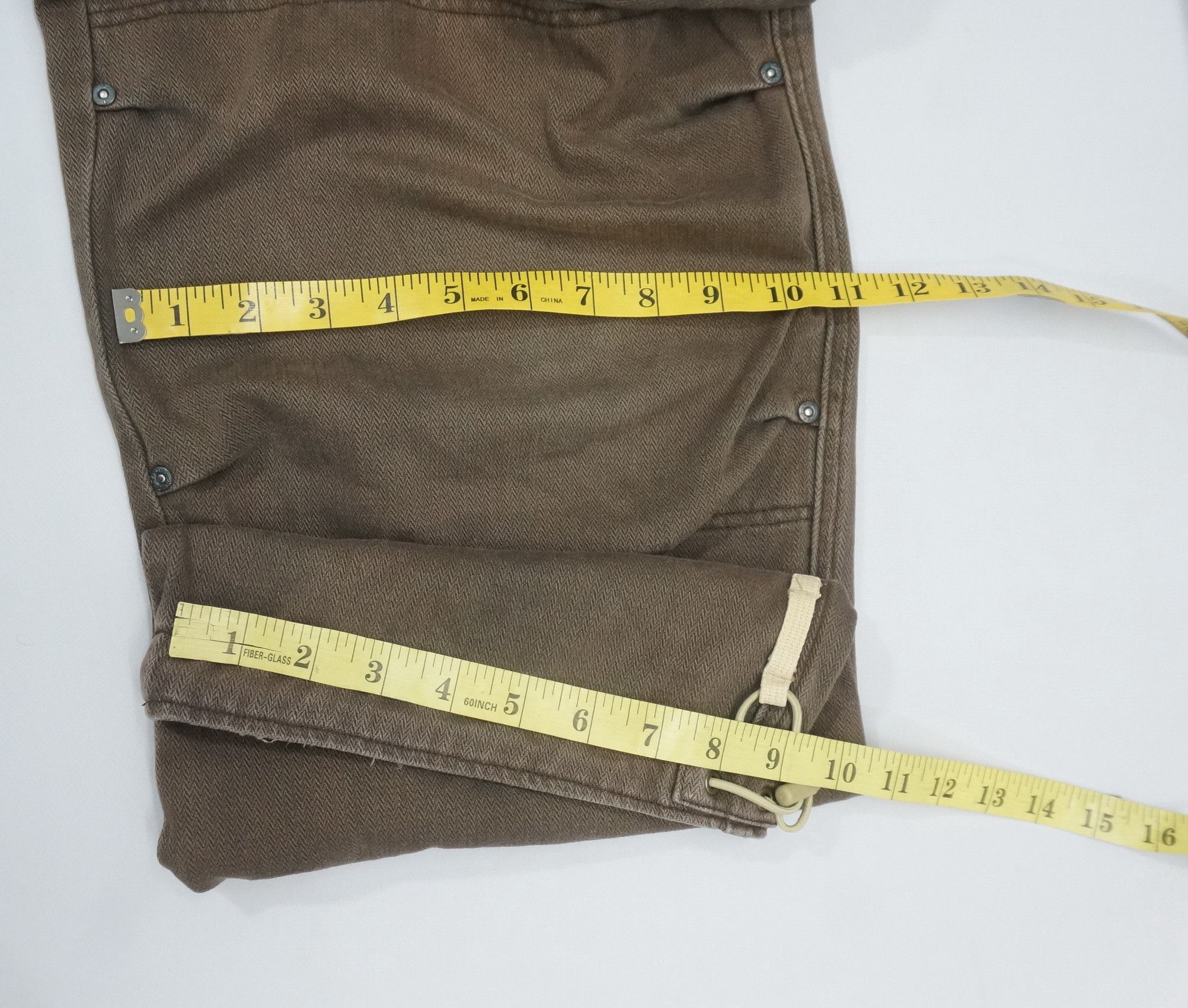 Japanese Brand 🔥 SUNNY CLOUD Vintage Herringbone Faded Brown Cargo Pants Size US 30 / EU 46 - 18 Thumbnail