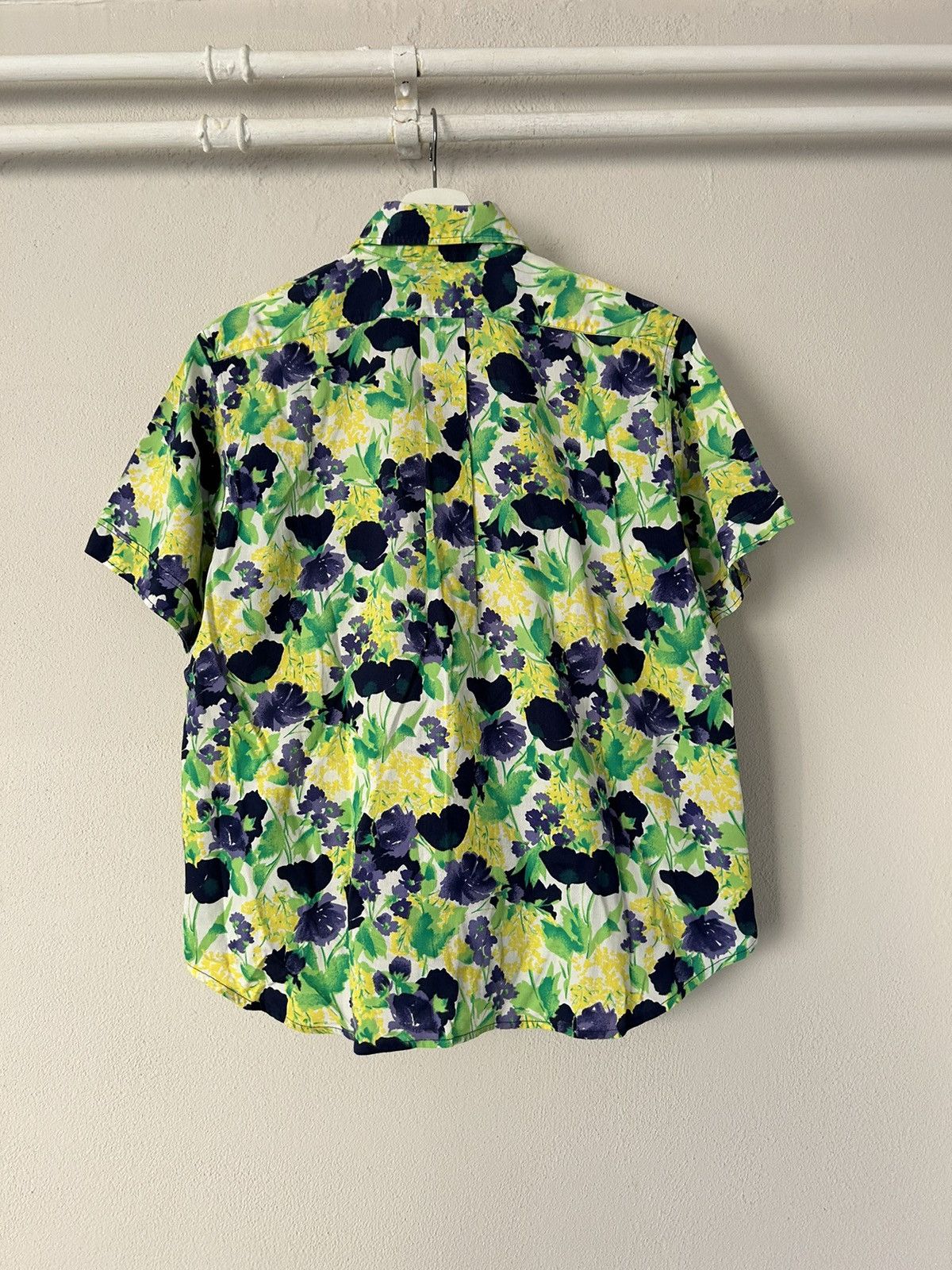 Celine Floral Print Cotton Short-Sleeve Blouse Size M / US 6-8 / IT 42-44 - 4 Thumbnail