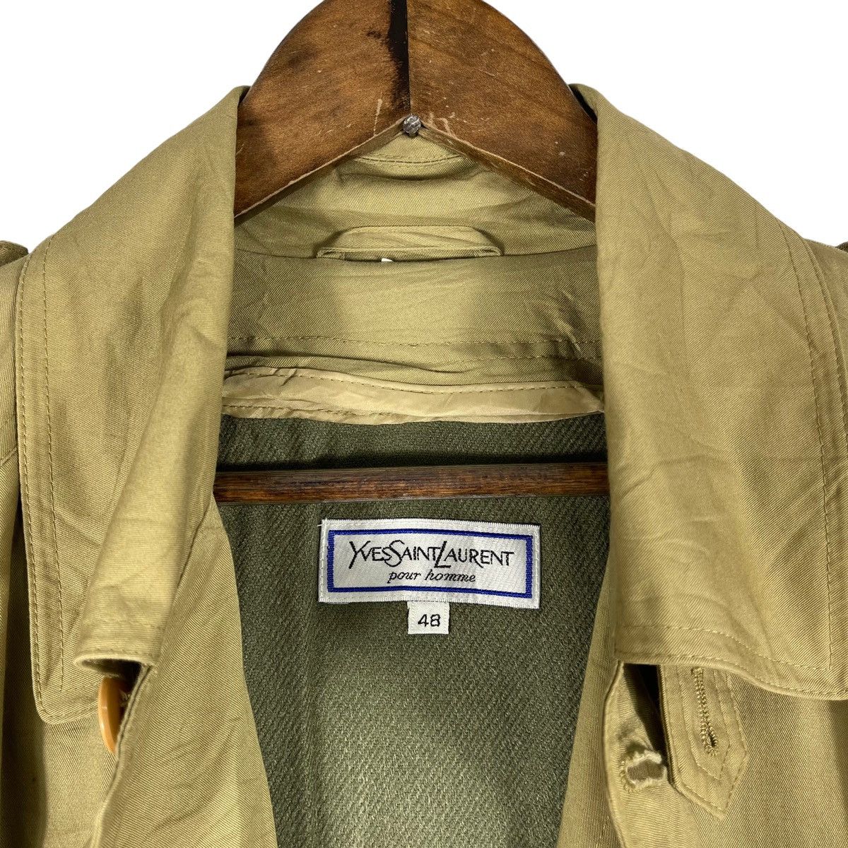 Vintage × Yves Saint Laurent Vintage Yves Saint Laurent Long Jacket Trench Coat Size US L / EU 52-54 / 3 - 4 Thumbnail