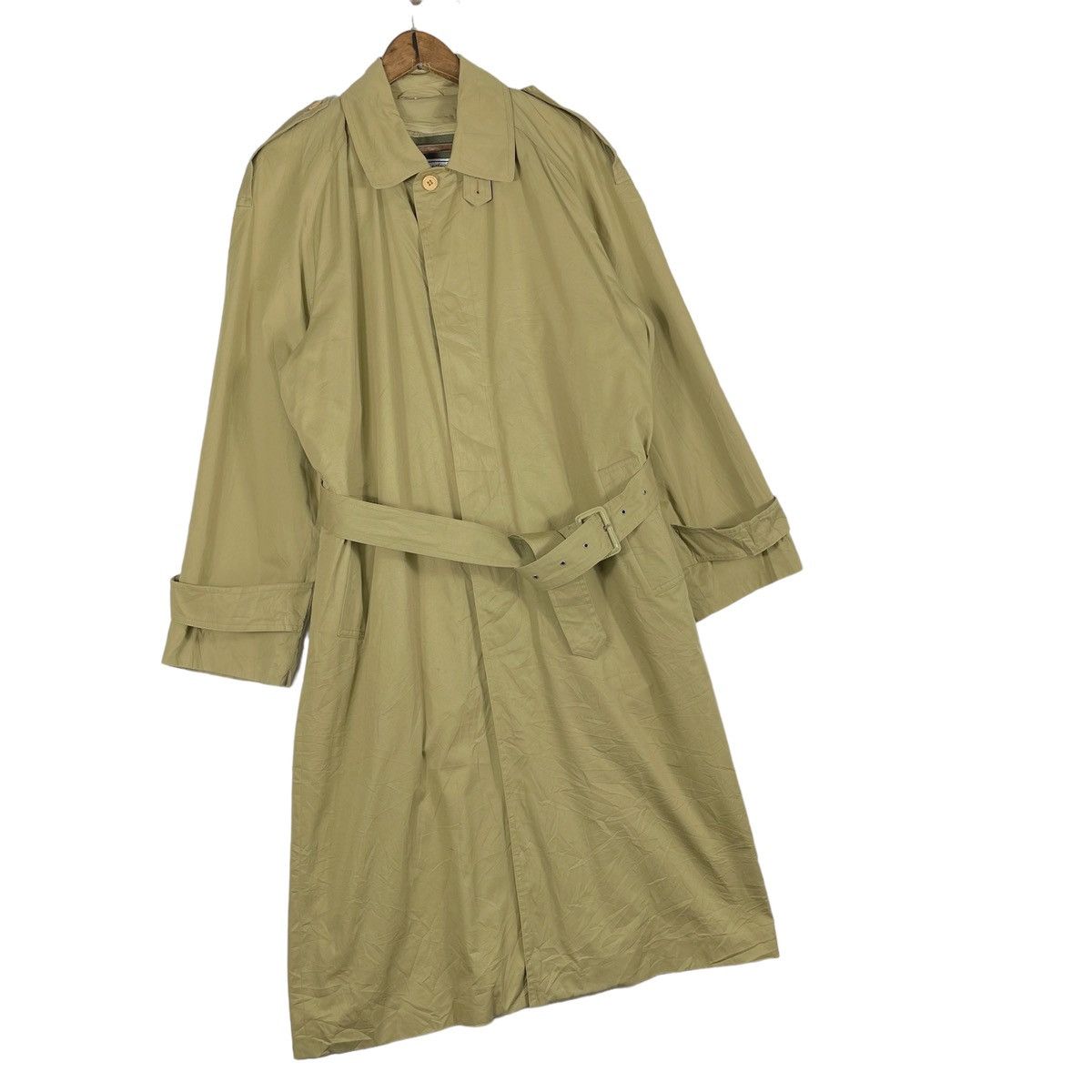 Vintage × Yves Saint Laurent Vintage Yves Saint Laurent Long Jacket Trench Coat Size US L / EU 52-54 / 3 - 3 Thumbnail
