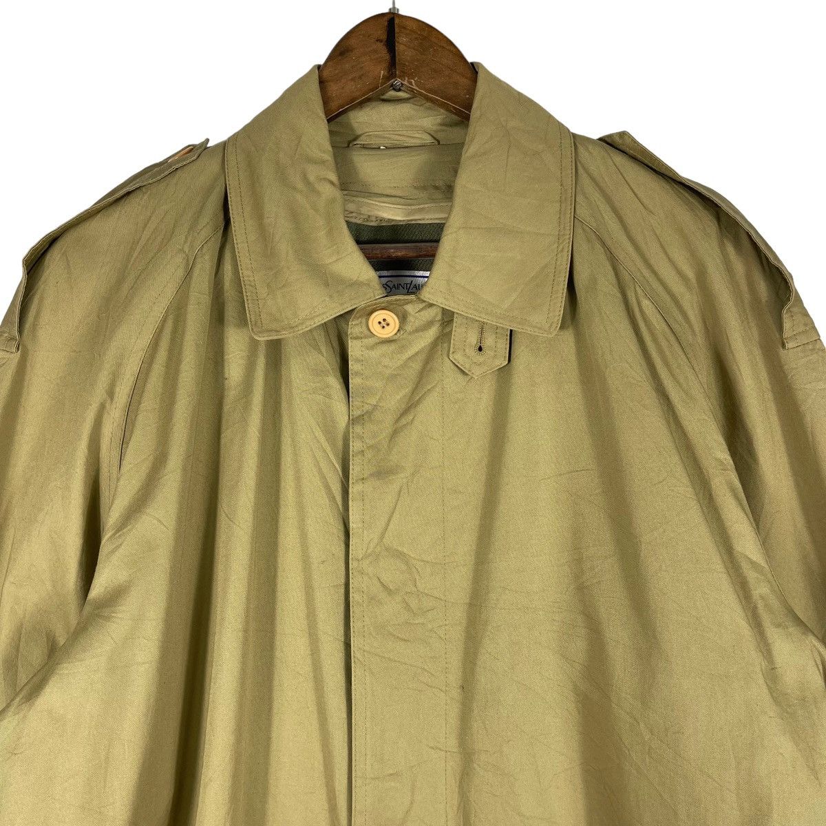Vintage × Yves Saint Laurent Vintage Yves Saint Laurent Long Jacket Trench Coat Size US L / EU 52-54 / 3 - 6 Thumbnail