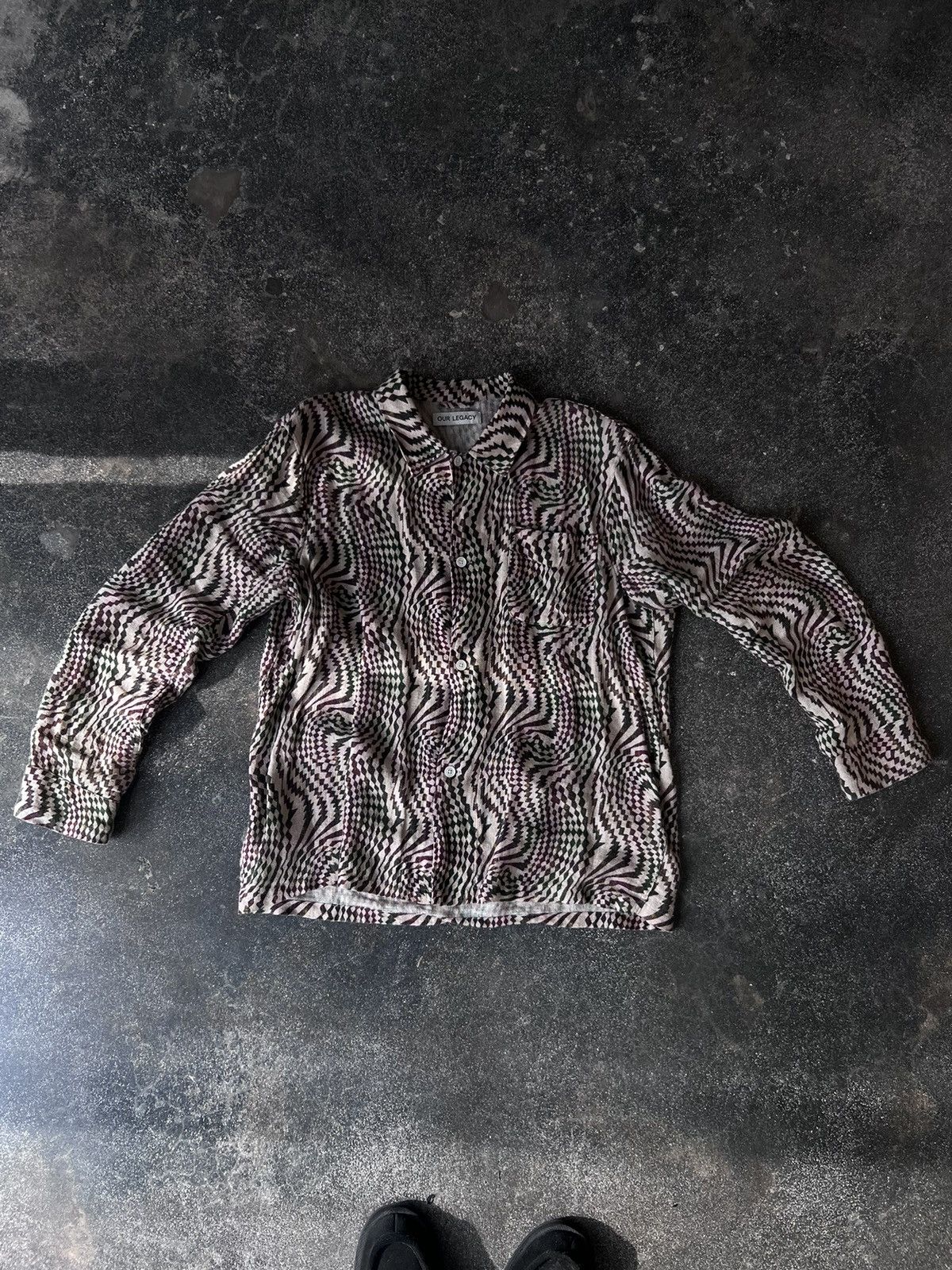 Our Legacy Checkered Linen Long Sleeve