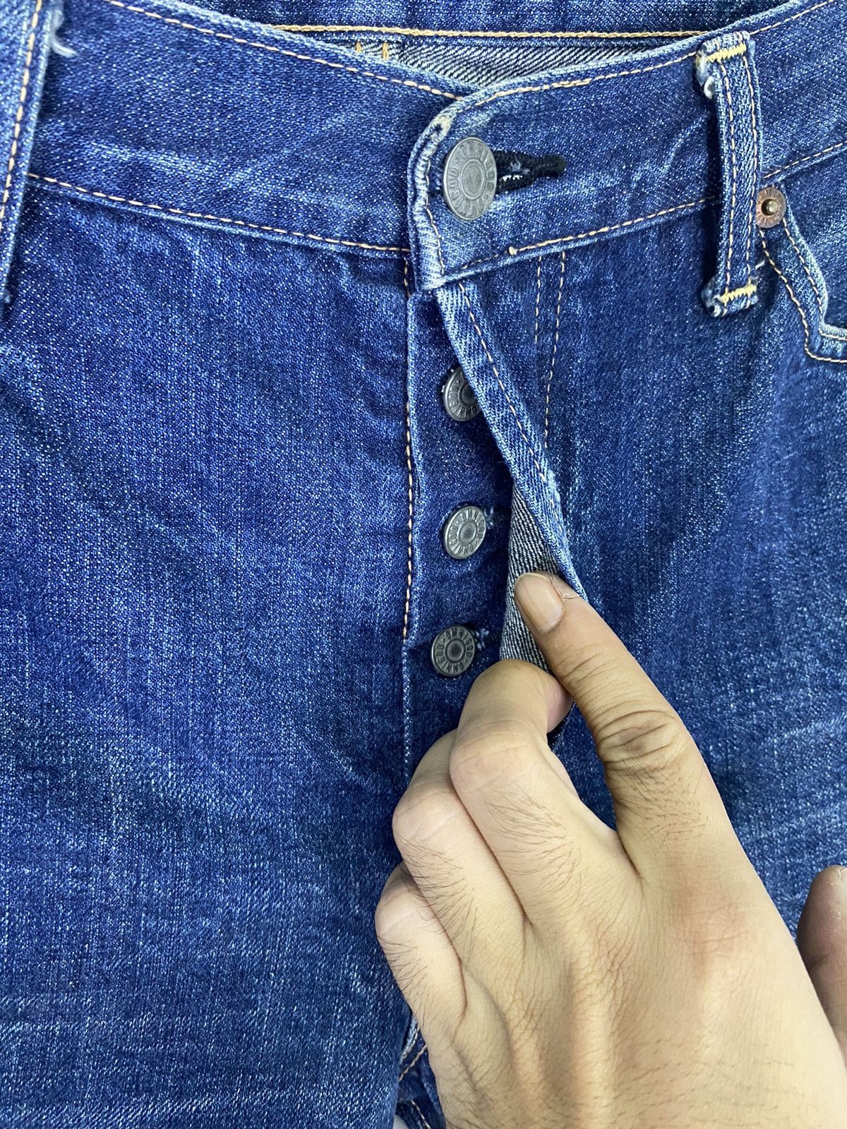 Japanese Brand × OMNIGOD Redline🔥Vintage Selvedge Omnigod Denim Jeans Size US 33 - 7 Thumbnail
