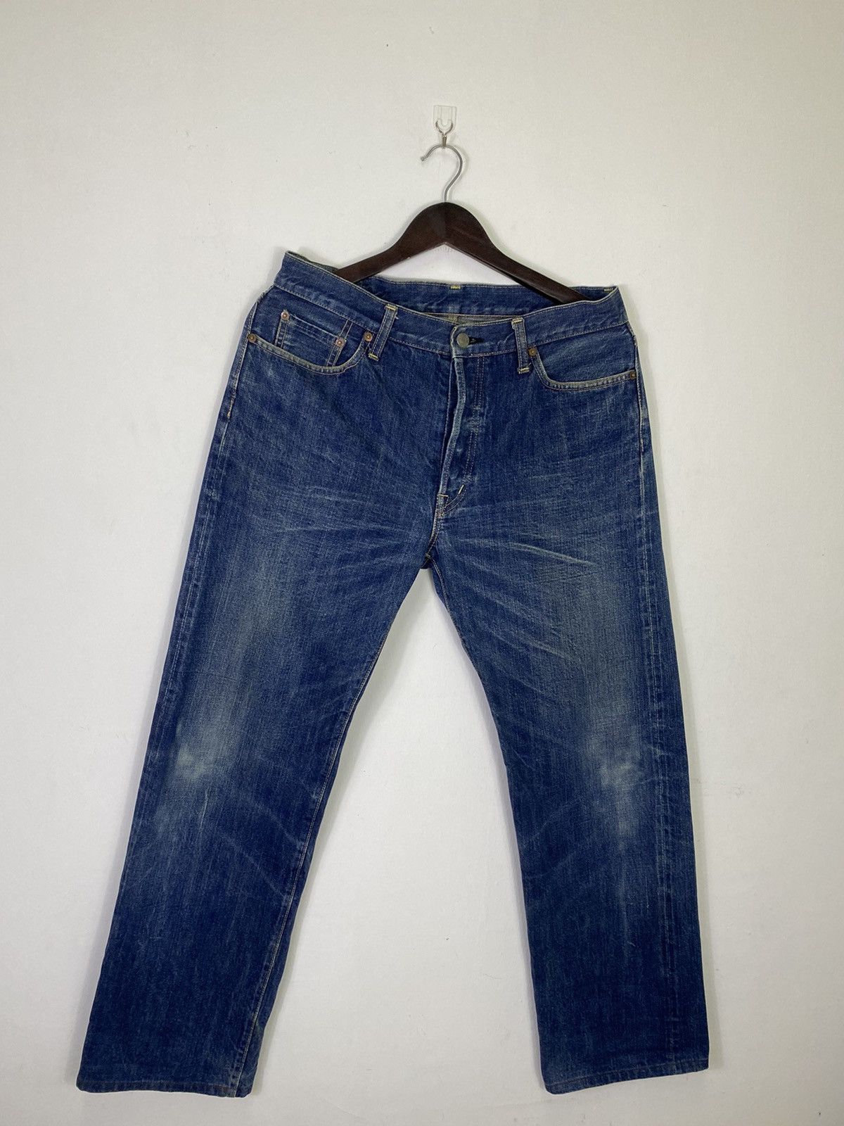 Japanese Brand × OMNIGOD Redline🔥Vintage Selvedge Omnigod Denim Jeans Size US 33 - 1 Thumbnail