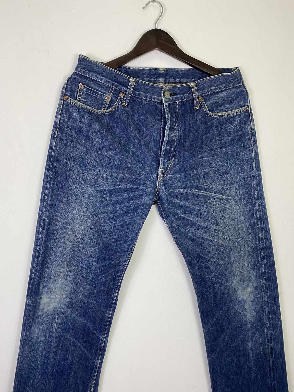 Japanese Brand × OMNIGOD Redline🔥Vintage Selvedge Omnigod Denim Jeans Size US 33 - 2 Thumbnail