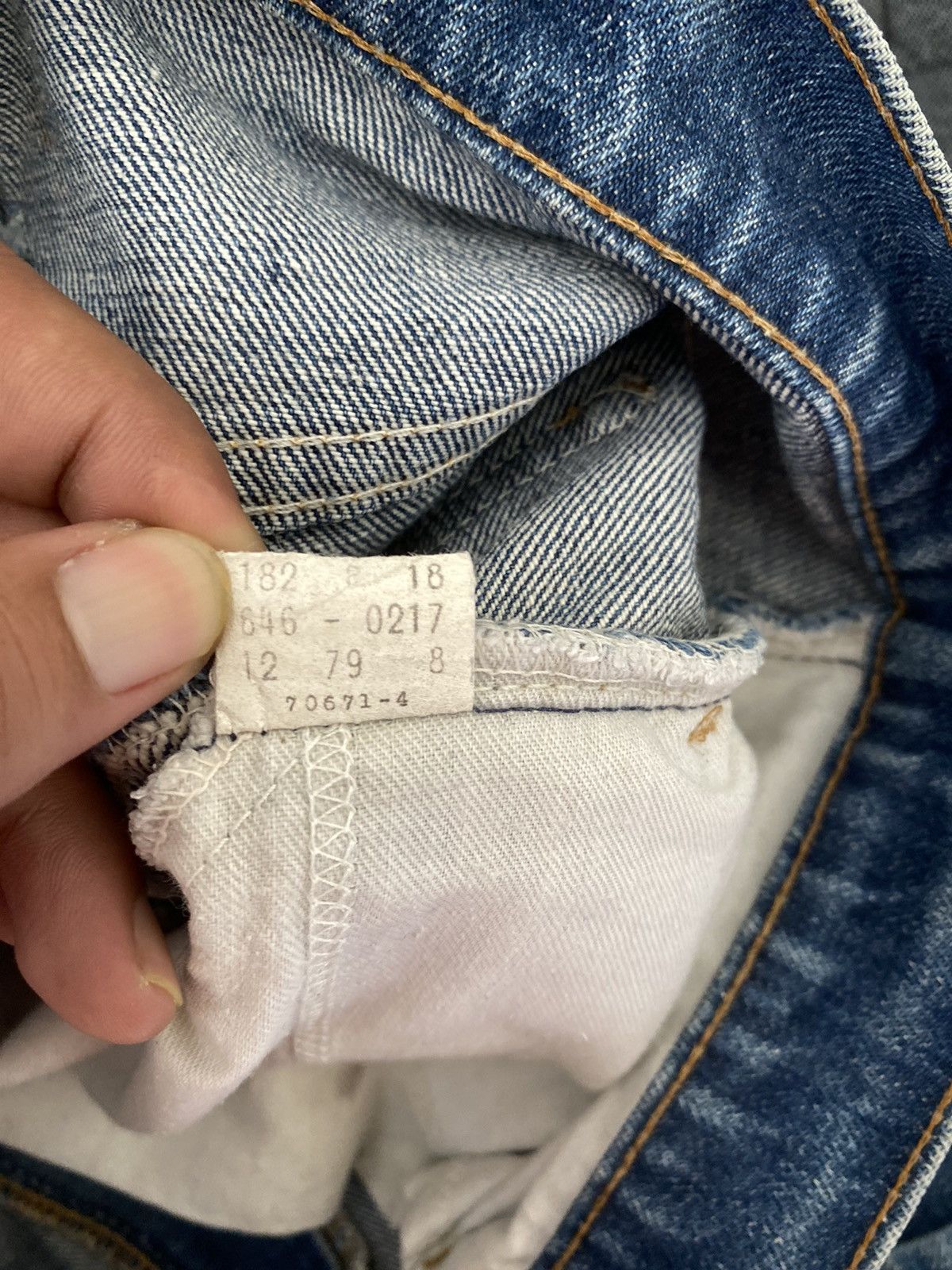 Levi's × Vintage OFFER🔥 Vintage 70s Levis Single Button Stamp 8' Denim Jeans Size US 33 - 9 Thumbnail