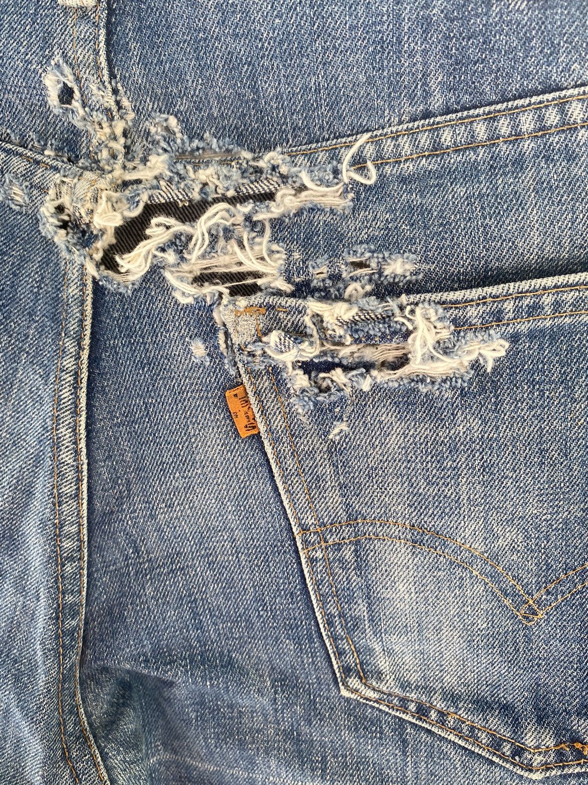 Levi's × Vintage OFFER🔥 Vintage 70s Levis Single Button Stamp 8' Denim Jeans Size US 33 - 6 Thumbnail