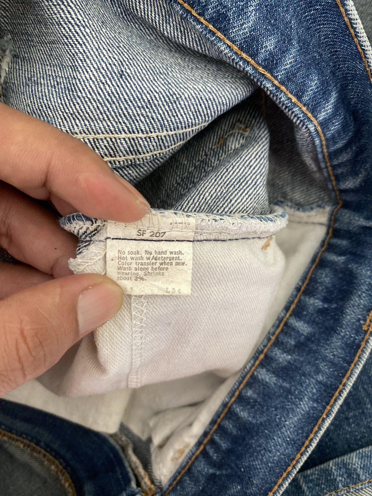 Levi's × Vintage OFFER🔥 Vintage 70s Levis Single Button Stamp 8' Denim Jeans Size US 33 - 10 Thumbnail