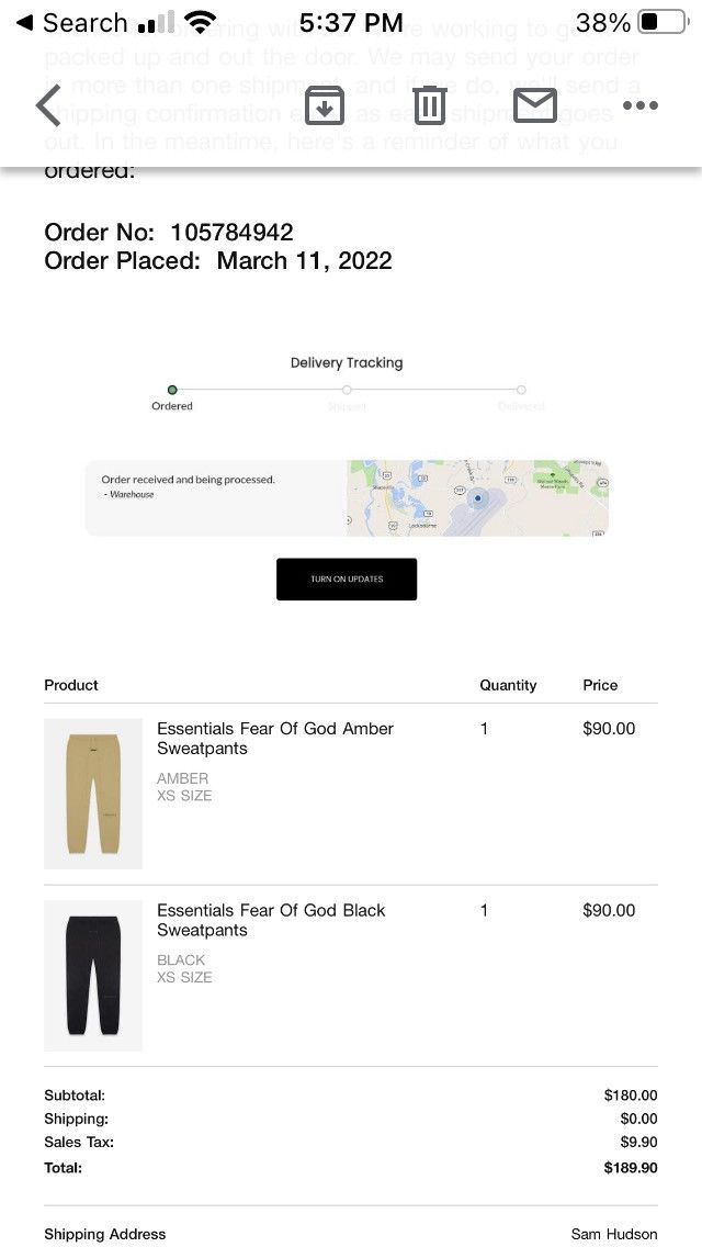 Fear of God (Size XS) SS22 Amber Sweatpants Essentials Core Collection Size US 28 / EU 44 - 5 Thumbnail