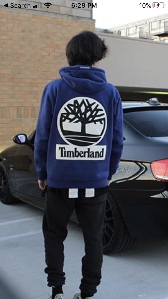 image of 2016 Supreme x Timberland Hoodie in Dark Blue, Men's (Size Small)