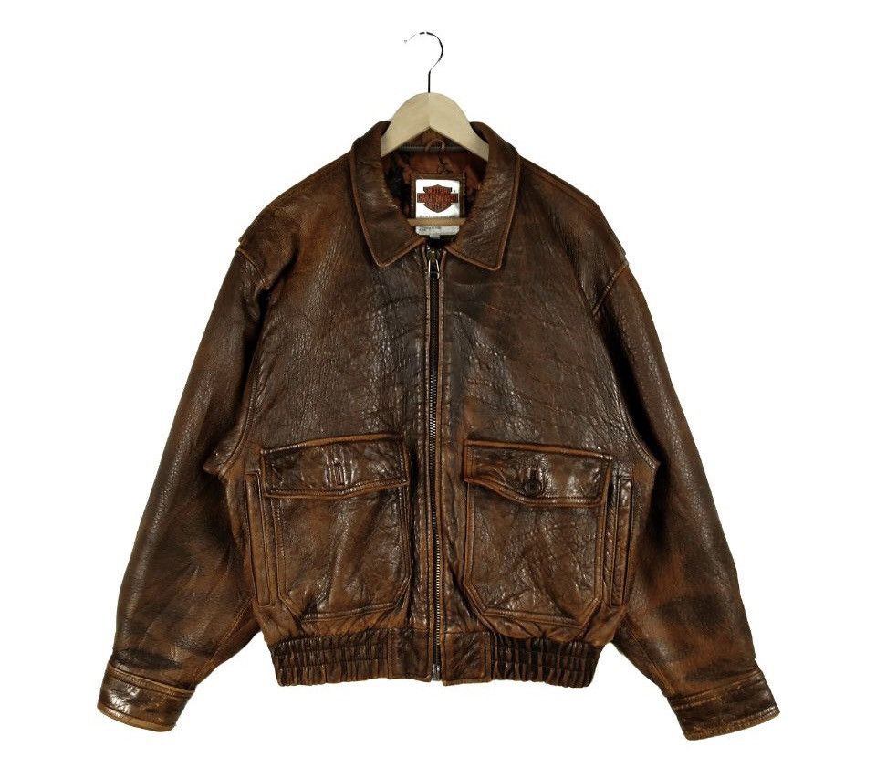 Harley Davidson Vintage Harley Davidson Leather Jacket Size US M / EU 48-50 / 2 - 1 Thumbnail