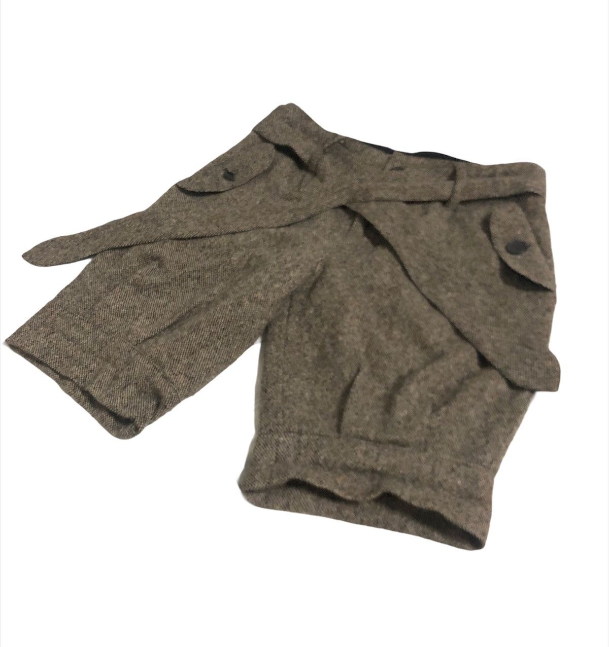 Japanese Brand 🔥Clef De Sol Rare Styles Wool Short Pants Size US 29 - 3 Thumbnail