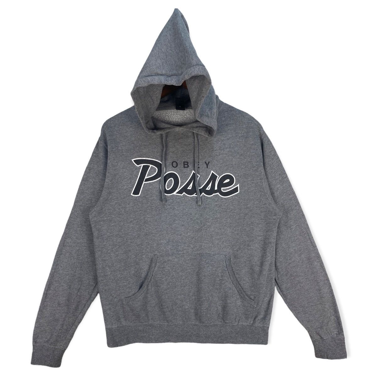 image of Obey Posse Hoodies in Grey, Men's (Size Small)