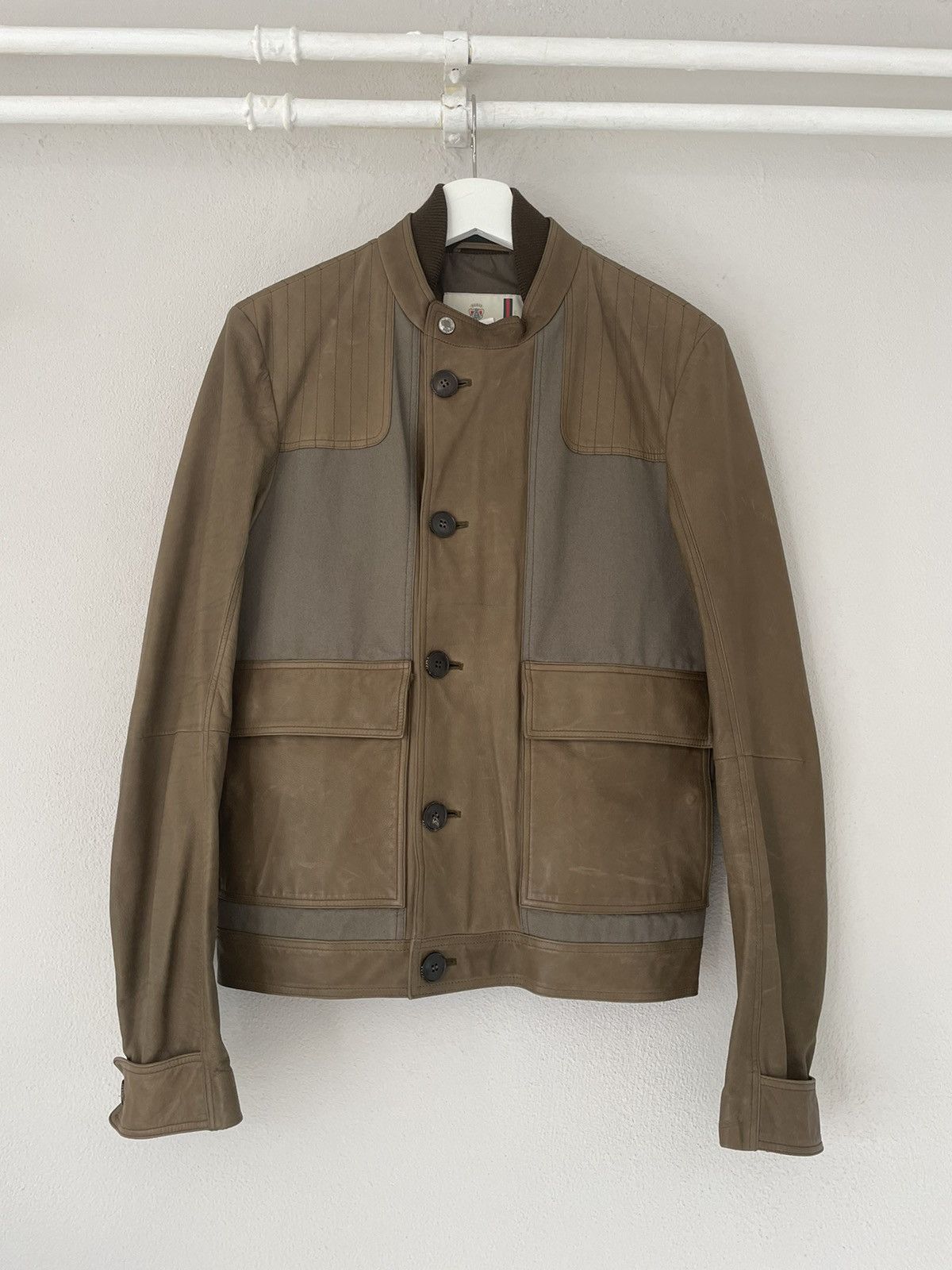 Gucci Gucci Cruise 2011 Barbour Leather Jacket Size US S / EU 44-46 / 1 - 1 Thumbnail