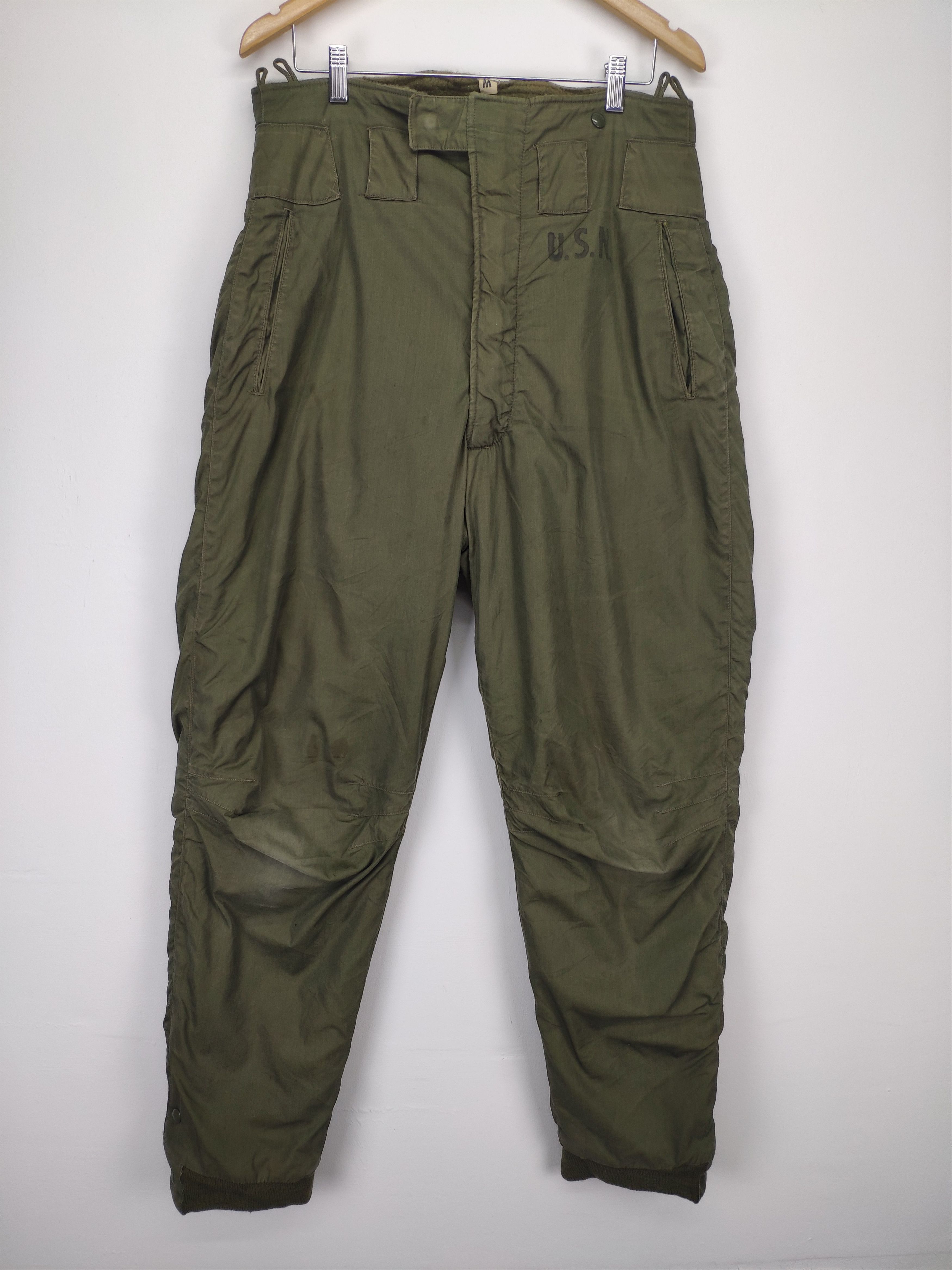 Vintage Vintage 50s Cold Weather USN Military Issue Pants WWII Size US 35 - 1 Thumbnail