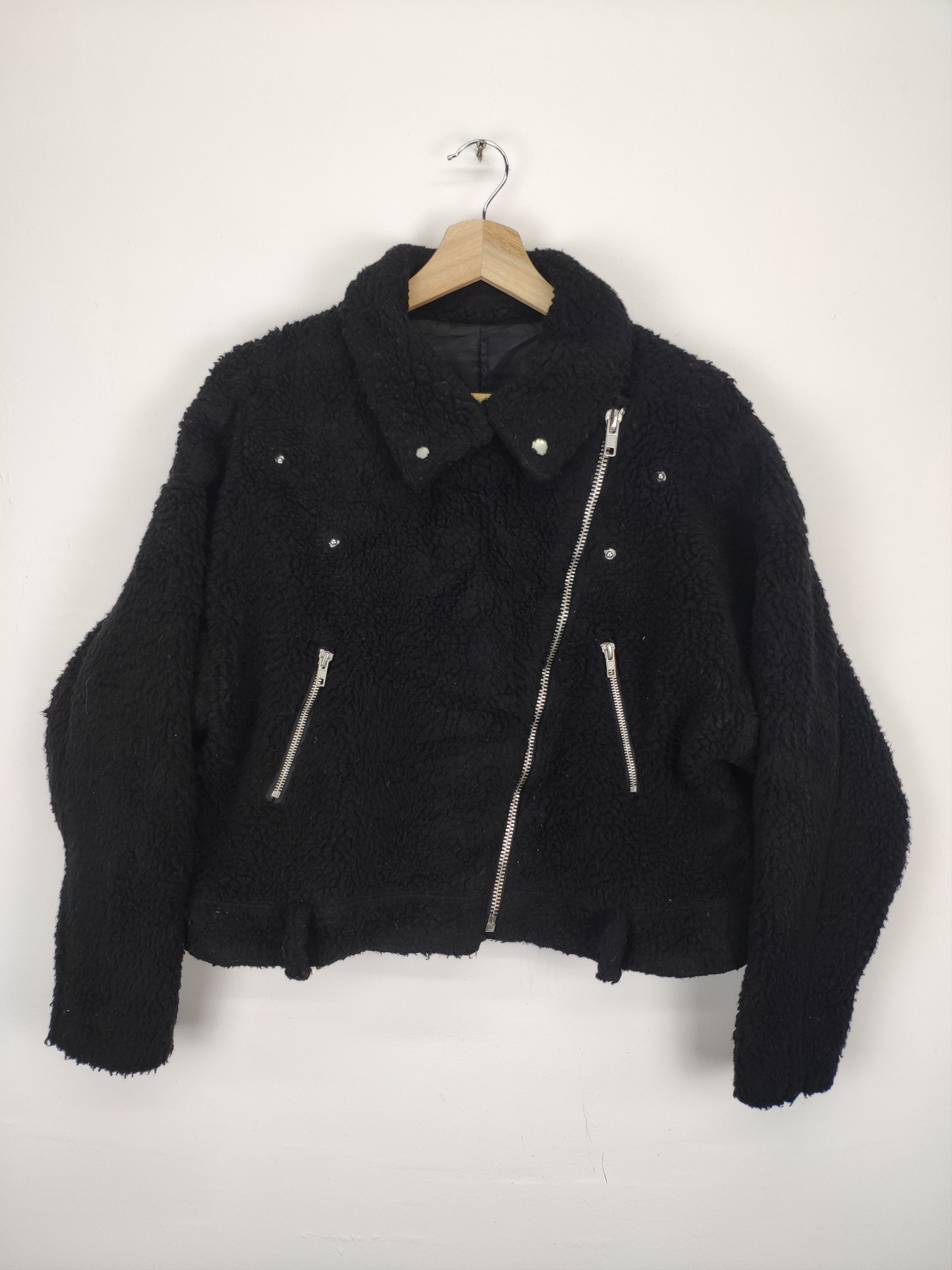 14th Addiction × Le Grande Bleu (L.G.B.) × Seditionaries Vintage Bondage Jacket Punk Sherpa Double Collar Size M / US 6-8 / IT 42-44 - 2 Thumbnail