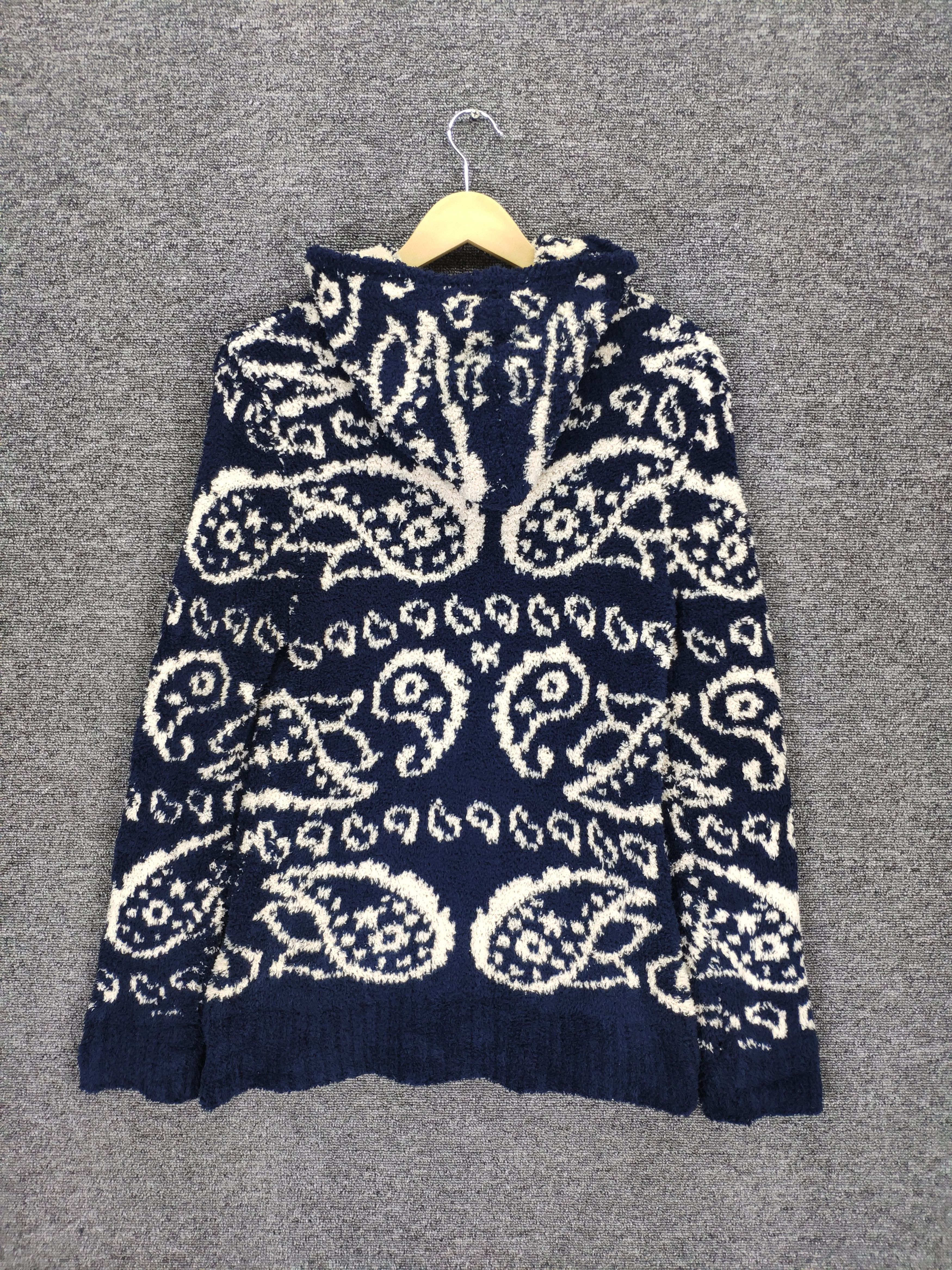 Japanese Brand × Vintage Vintage Fleece Hoodie Paisley Kapital Style Size US S / EU 44-46 / 1 - 11 Thumbnail