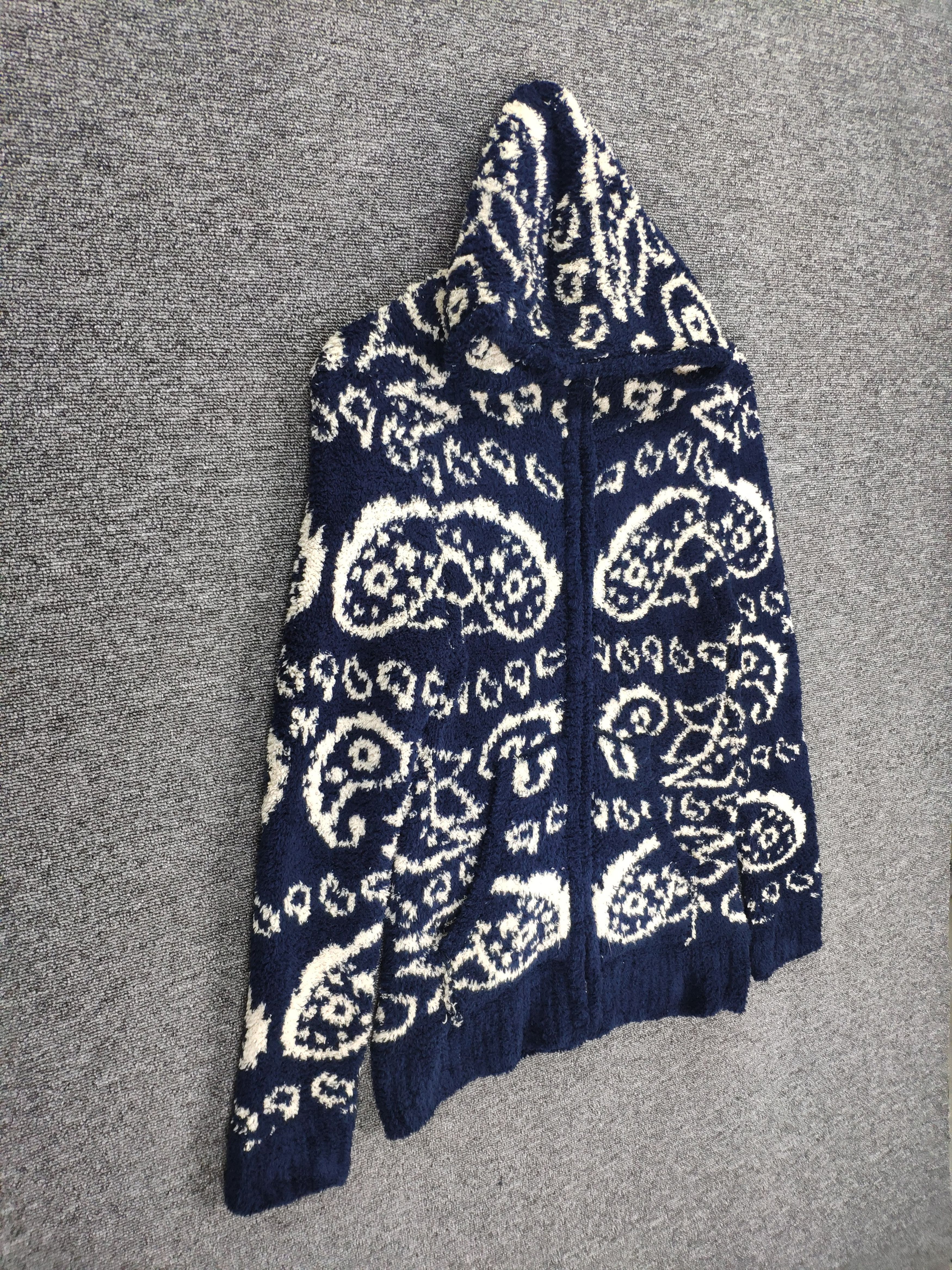 Japanese Brand × Vintage Vintage Fleece Hoodie Paisley Kapital Style Size US S / EU 44-46 / 1 - 3 Thumbnail