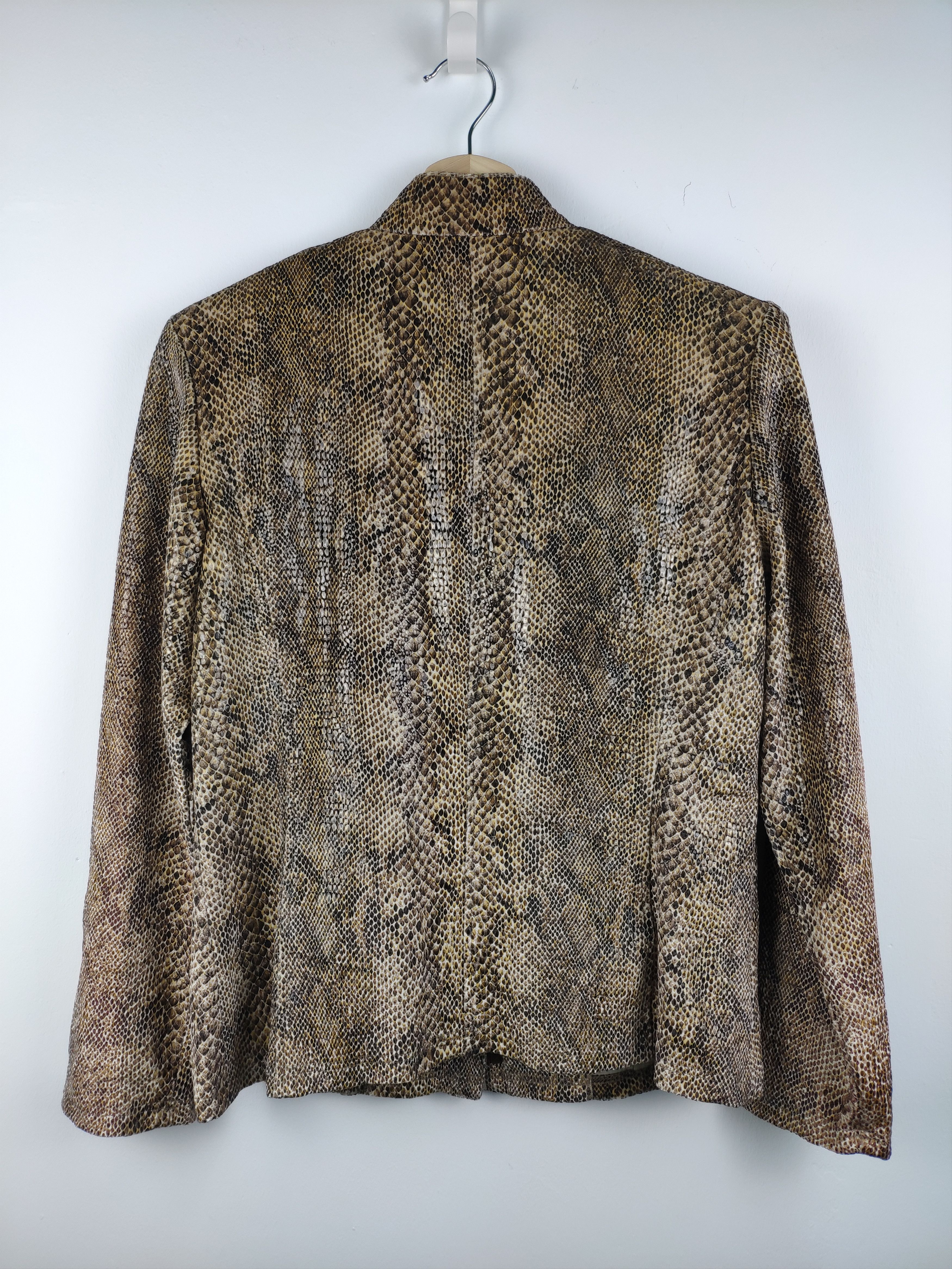 Japanese Brand Vintage Snake Skin Jacket PU Leather Inspired Gucci Snake Size S / US 4 / IT 40 - 14 Thumbnail