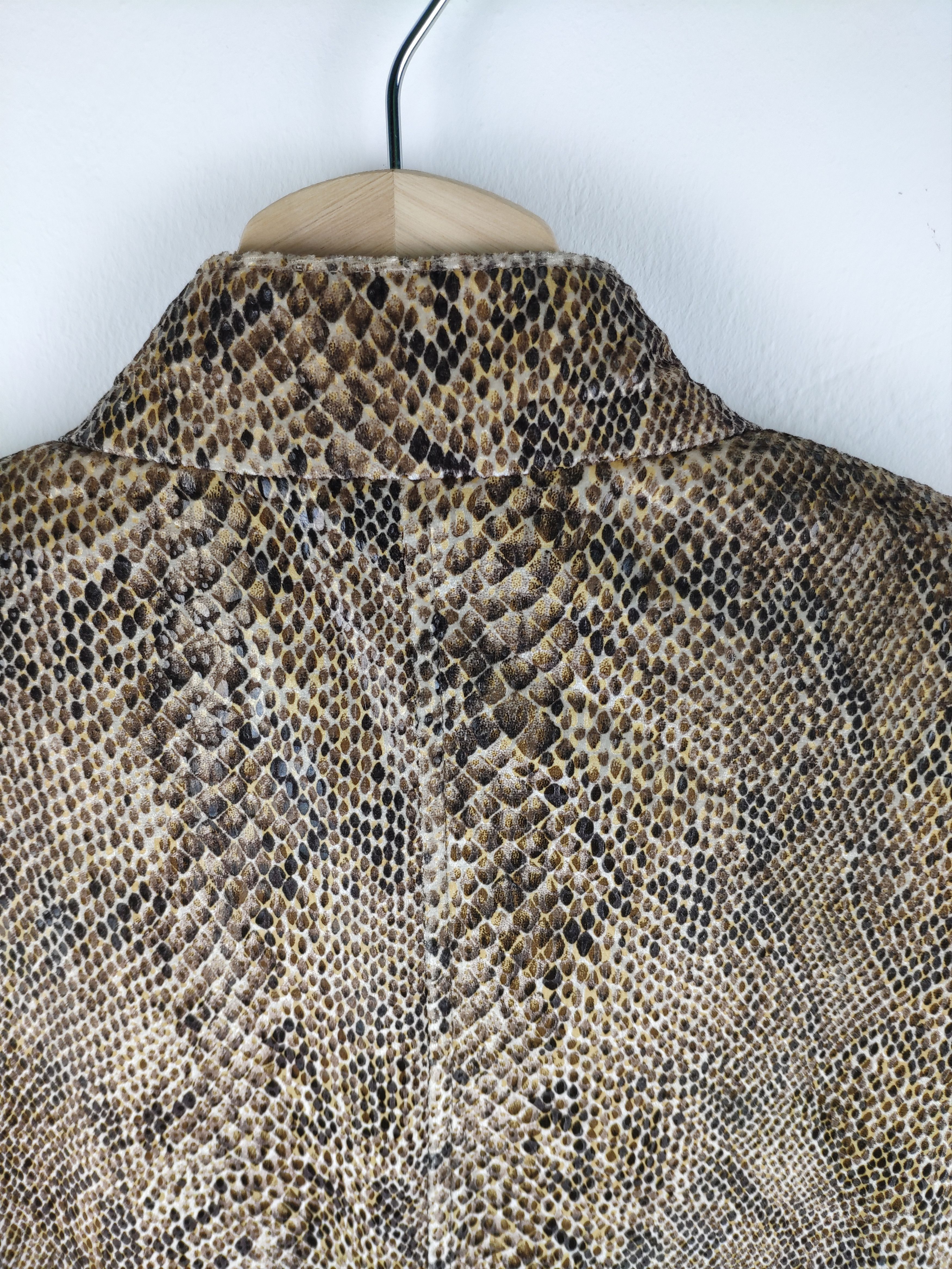 Japanese Brand Vintage Snake Skin Jacket PU Leather Inspired Gucci Snake Size S / US 4 / IT 40 - 13 Thumbnail