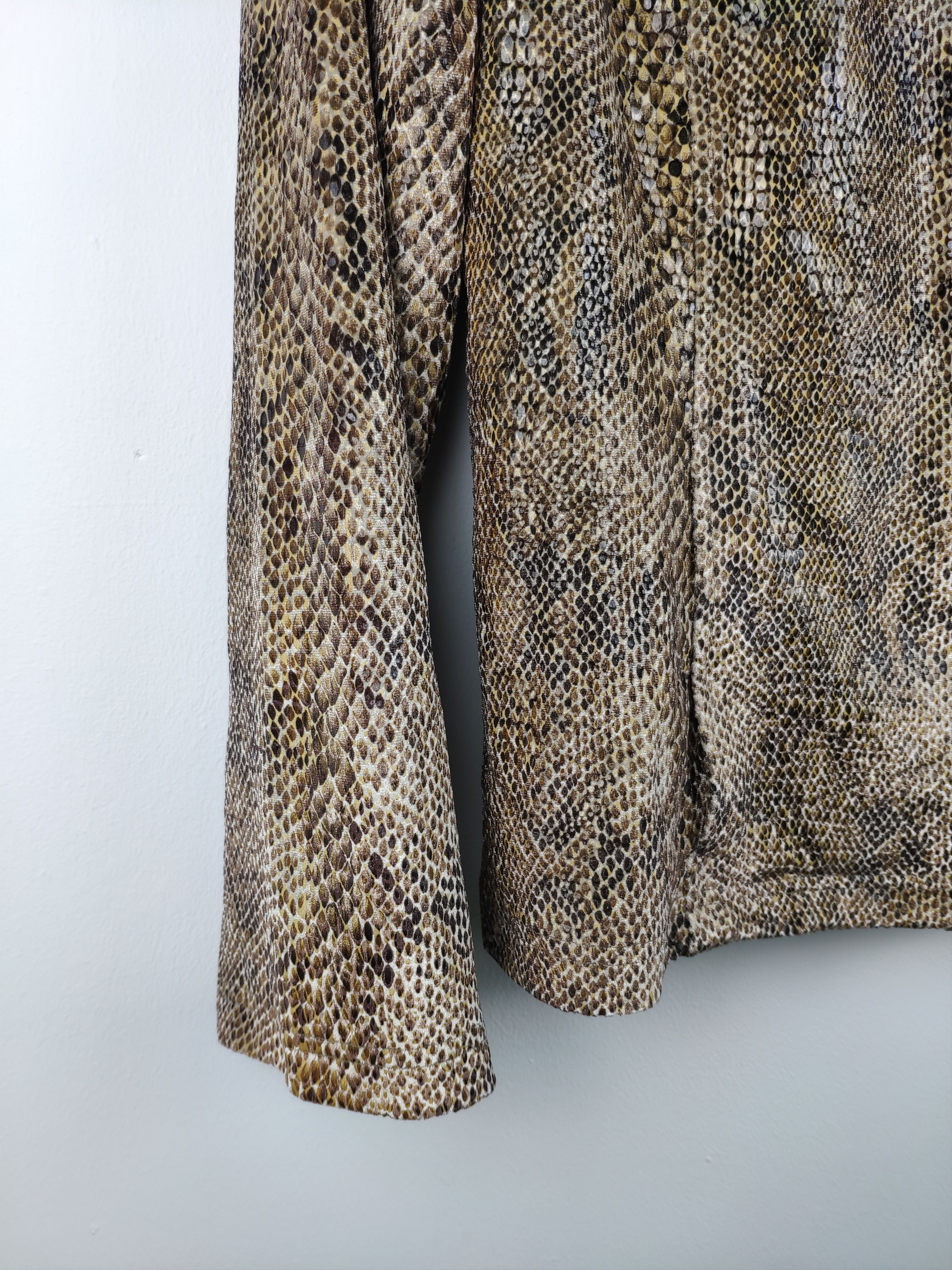 Japanese Brand Vintage Snake Skin Jacket PU Leather Inspired Gucci Snake Size S / US 4 / IT 40 - 5 Thumbnail
