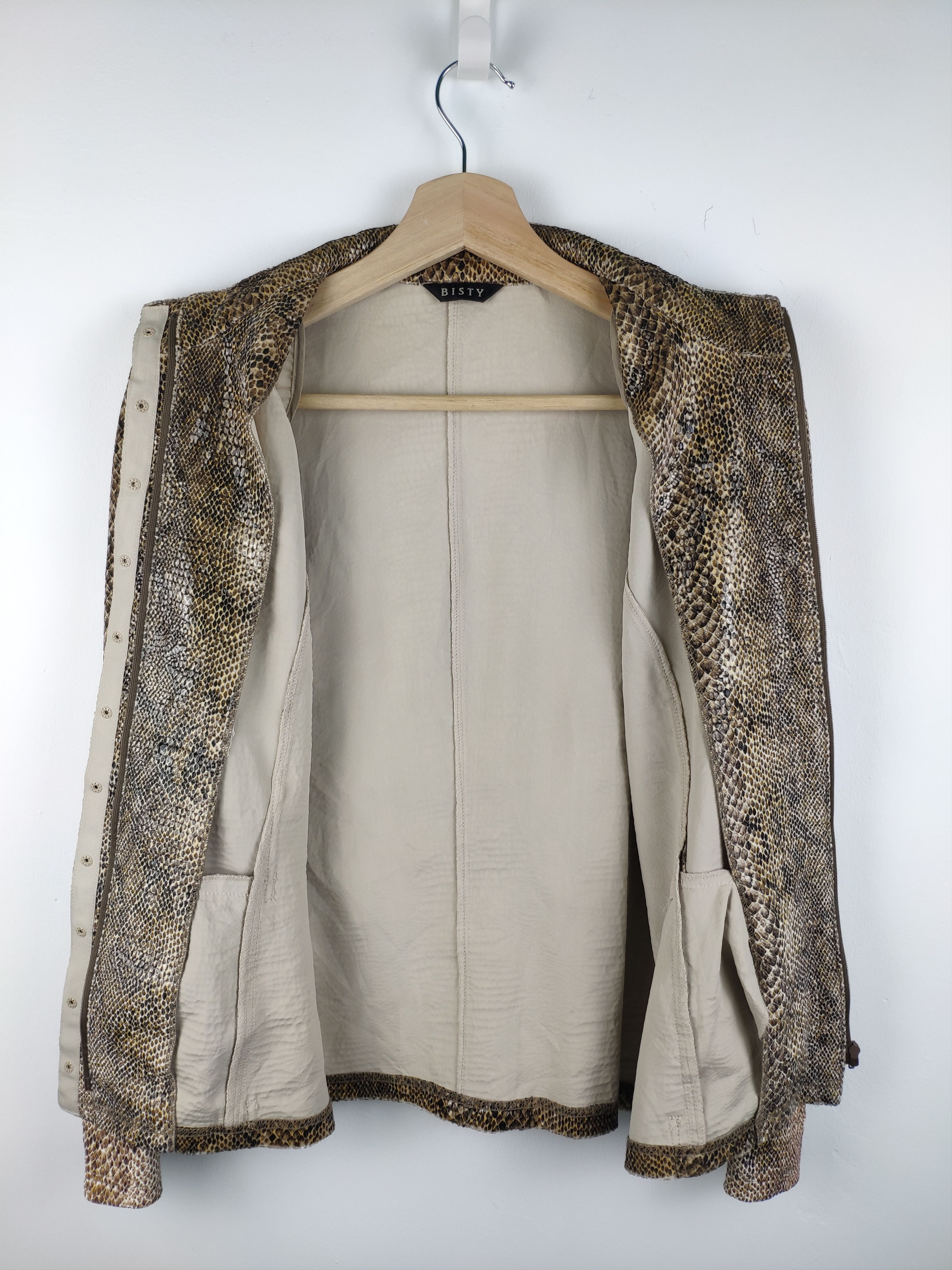 Japanese Brand Vintage Snake Skin Jacket PU Leather Inspired Gucci Snake Size S / US 4 / IT 40 - 9 Thumbnail