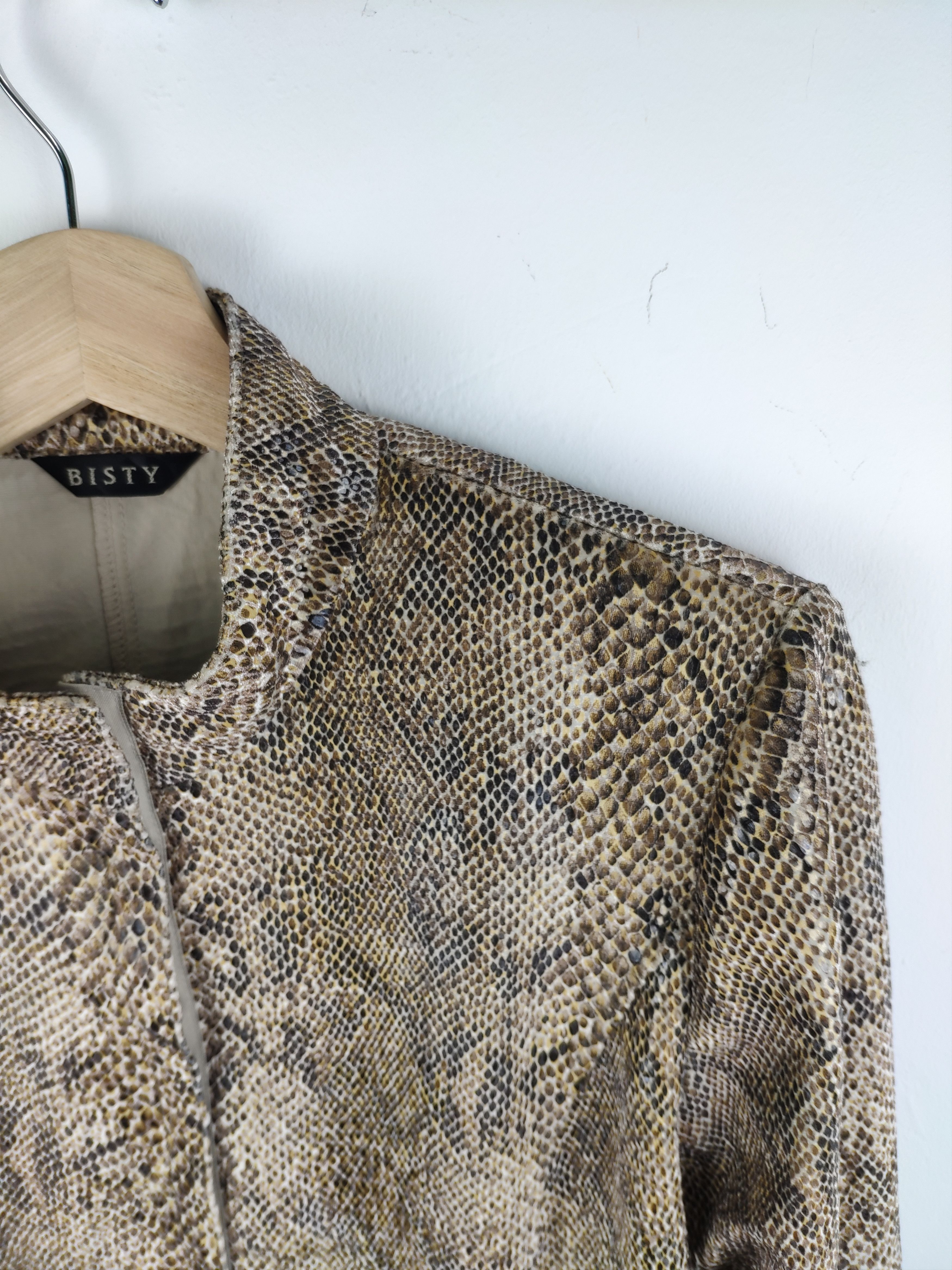 Japanese Brand Vintage Snake Skin Jacket PU Leather Inspired Gucci Snake Size S / US 4 / IT 40 - 7 Thumbnail