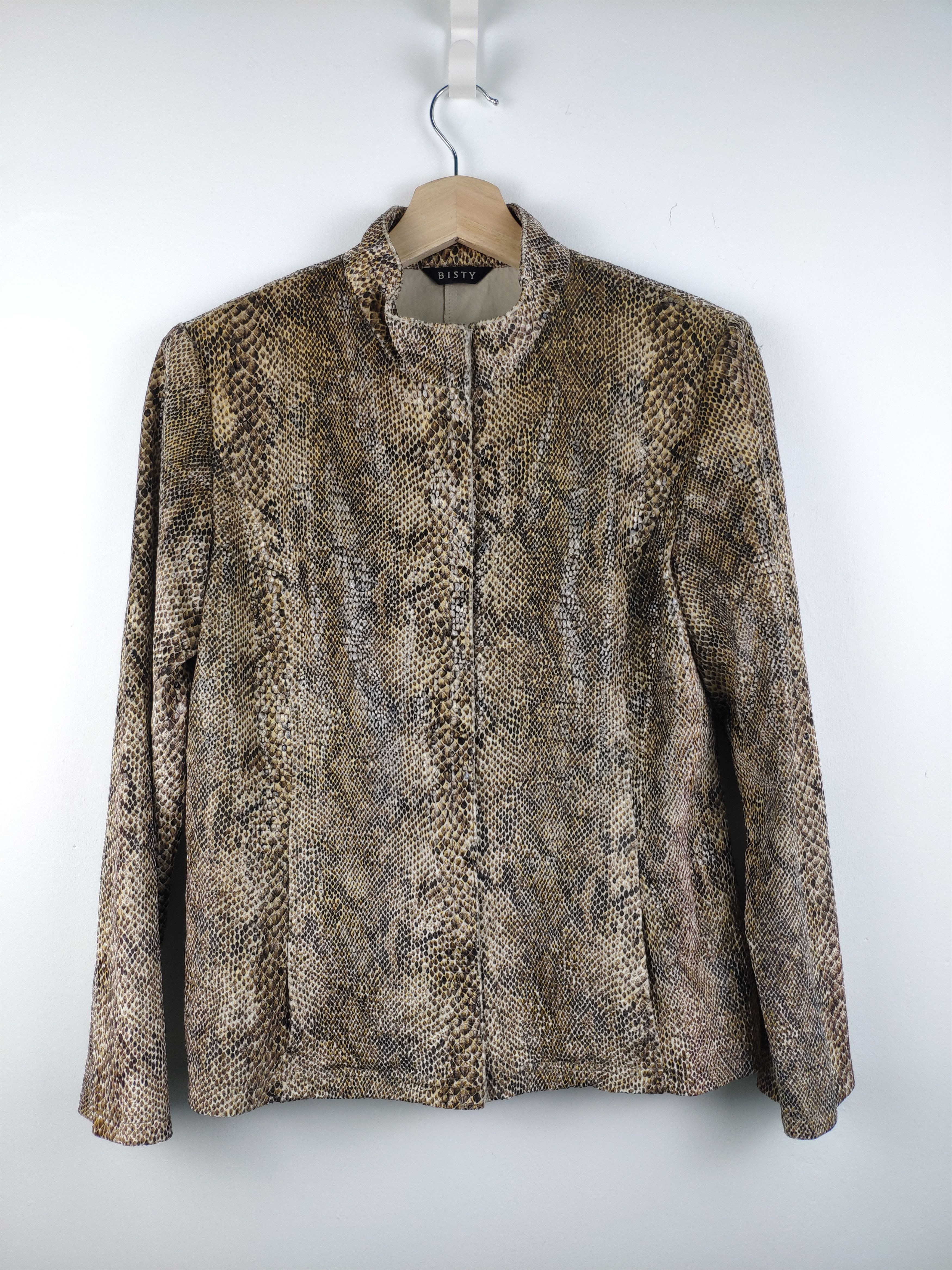 Japanese Brand Vintage Snake Skin Jacket PU Leather Inspired Gucci Snake Size S / US 4 / IT 40 - 1 Thumbnail