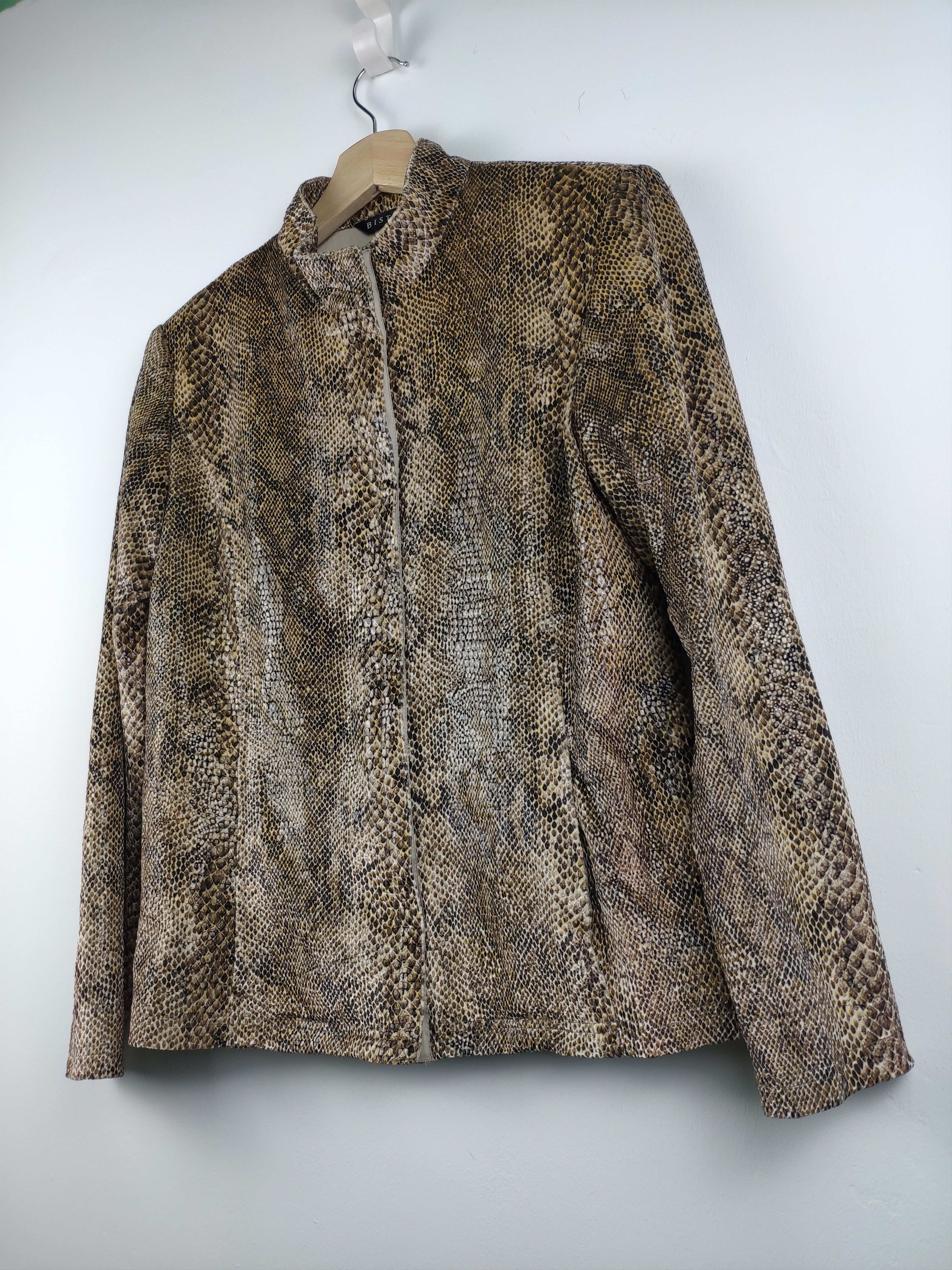 Japanese Brand Vintage Snake Skin Jacket PU Leather Inspired Gucci Snake Size S / US 4 / IT 40 - 2 Thumbnail