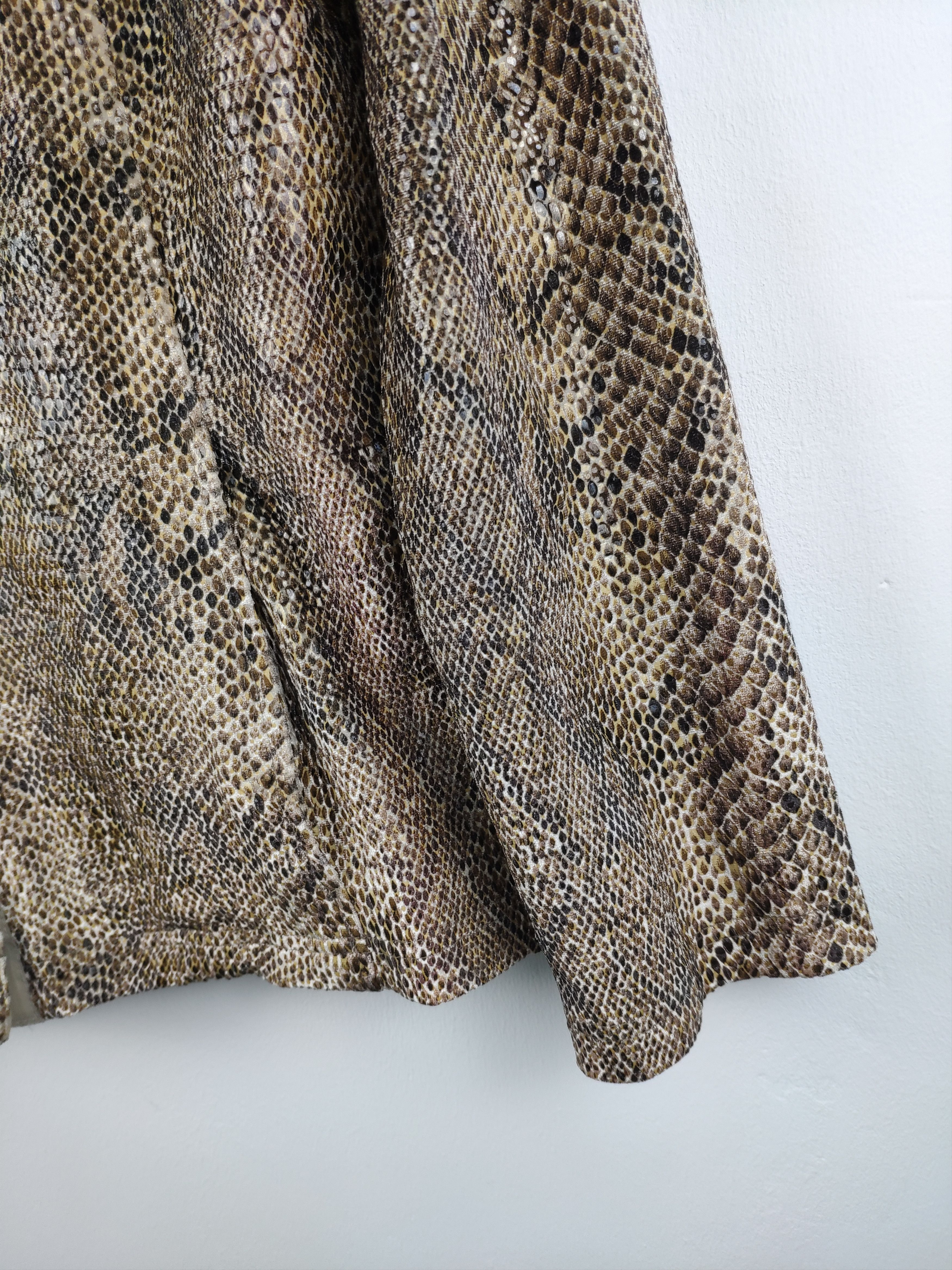Japanese Brand Vintage Snake Skin Jacket PU Leather Inspired Gucci Snake Size S / US 4 / IT 40 - 4 Thumbnail